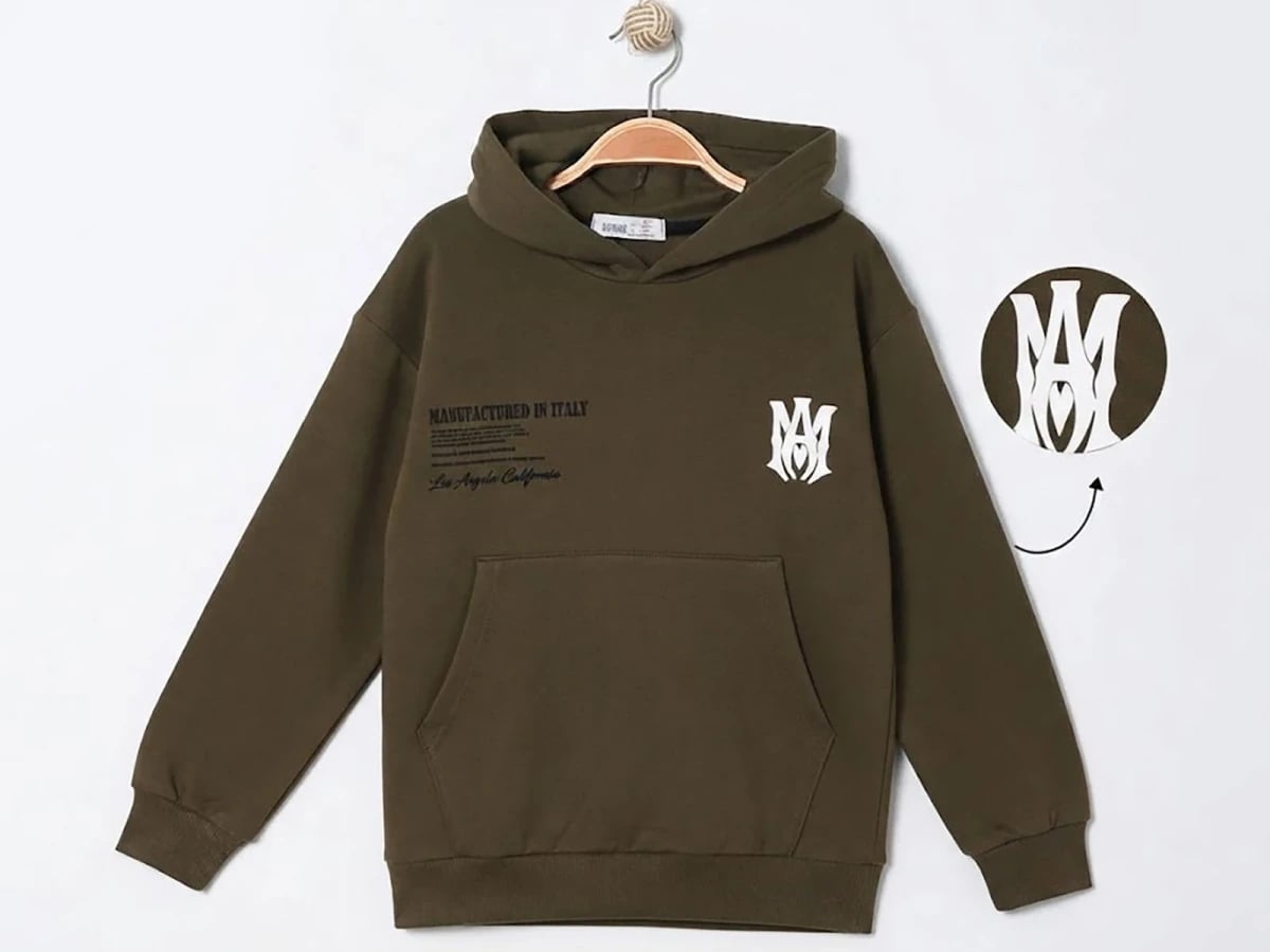 Hooded Kangaroo Pocket Sweatshirt - Olive Green - Ruhat Kids - by Peralane