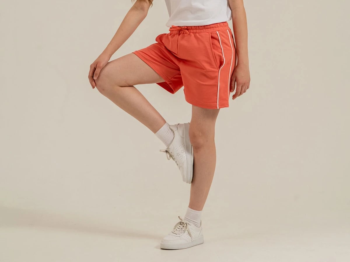 Girls' Coral Shorts with Side Piping - Nickel - by Peralane