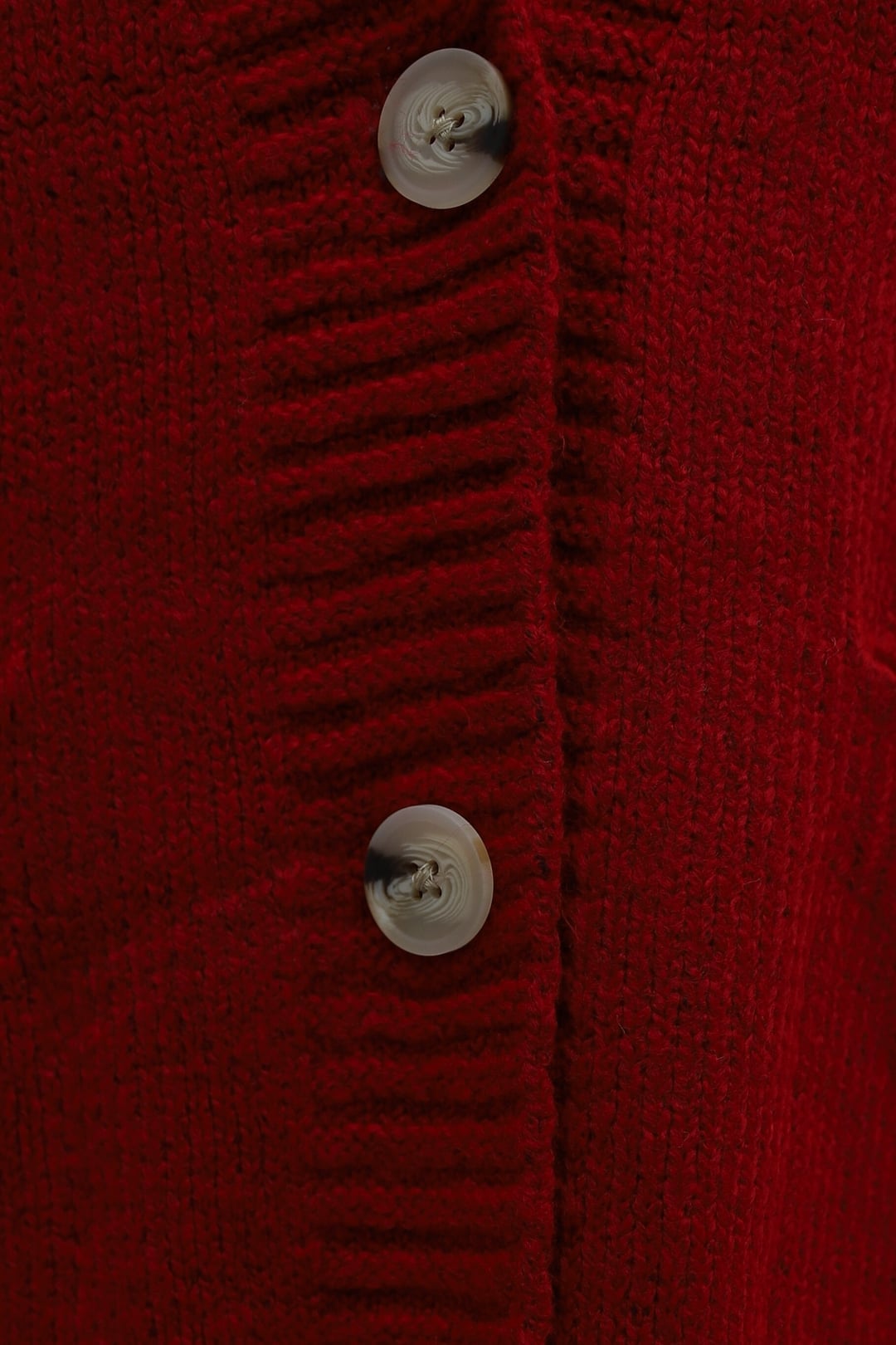 Red Button-Front Loose Knit Cardigan with Pockets - Podyumplus - by Peralane - photo 6