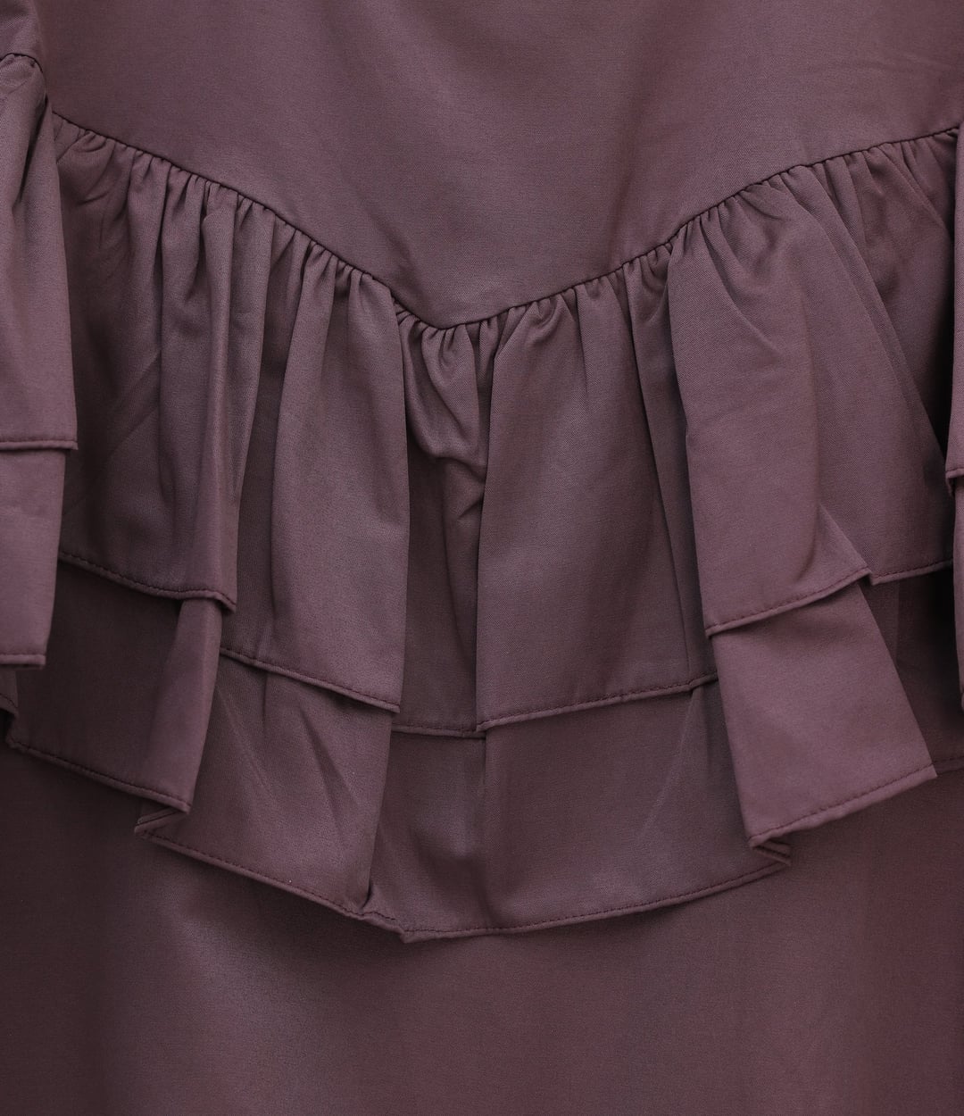 Plum Long-Sleeved Ruffle Blouse with Elasticated Cuffs - Podyumplus - by Peralane - photo 8