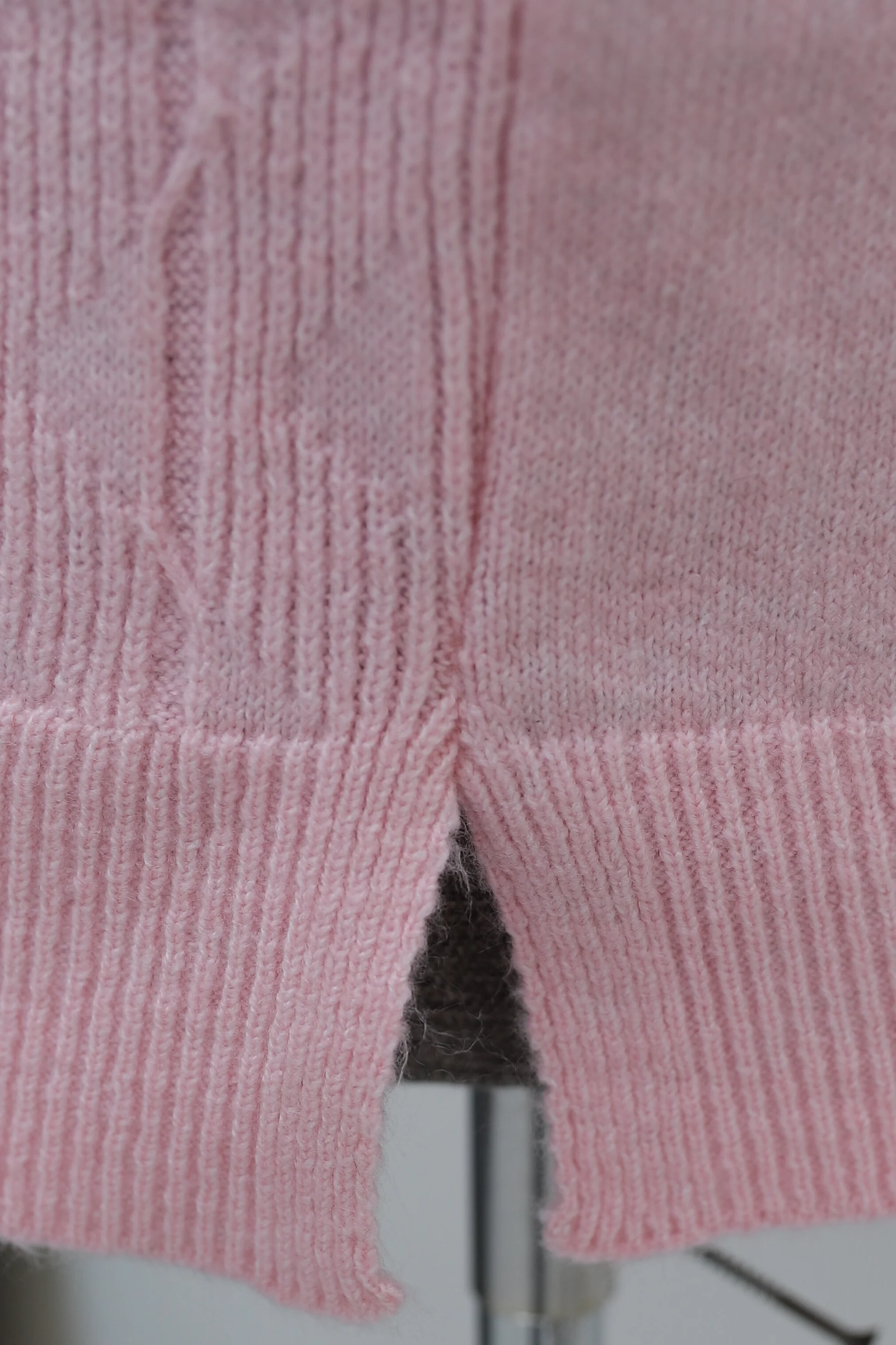 Pink Pearl-Embellished Patterned Relaxed Knit Tunic - Podyumplus - by Peralane - photo 7