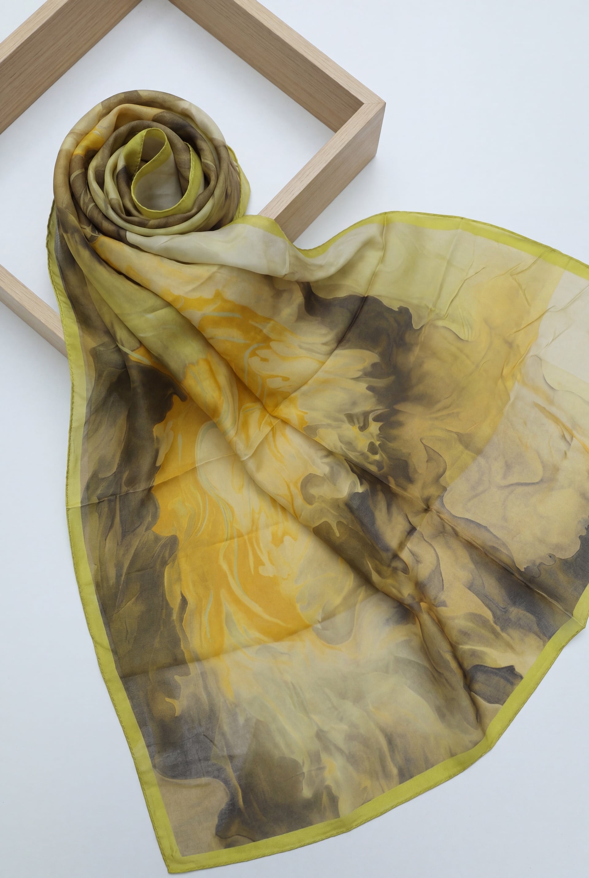 Natural Viscose Scarf - Oil Green - Podyumplus - by Peralane