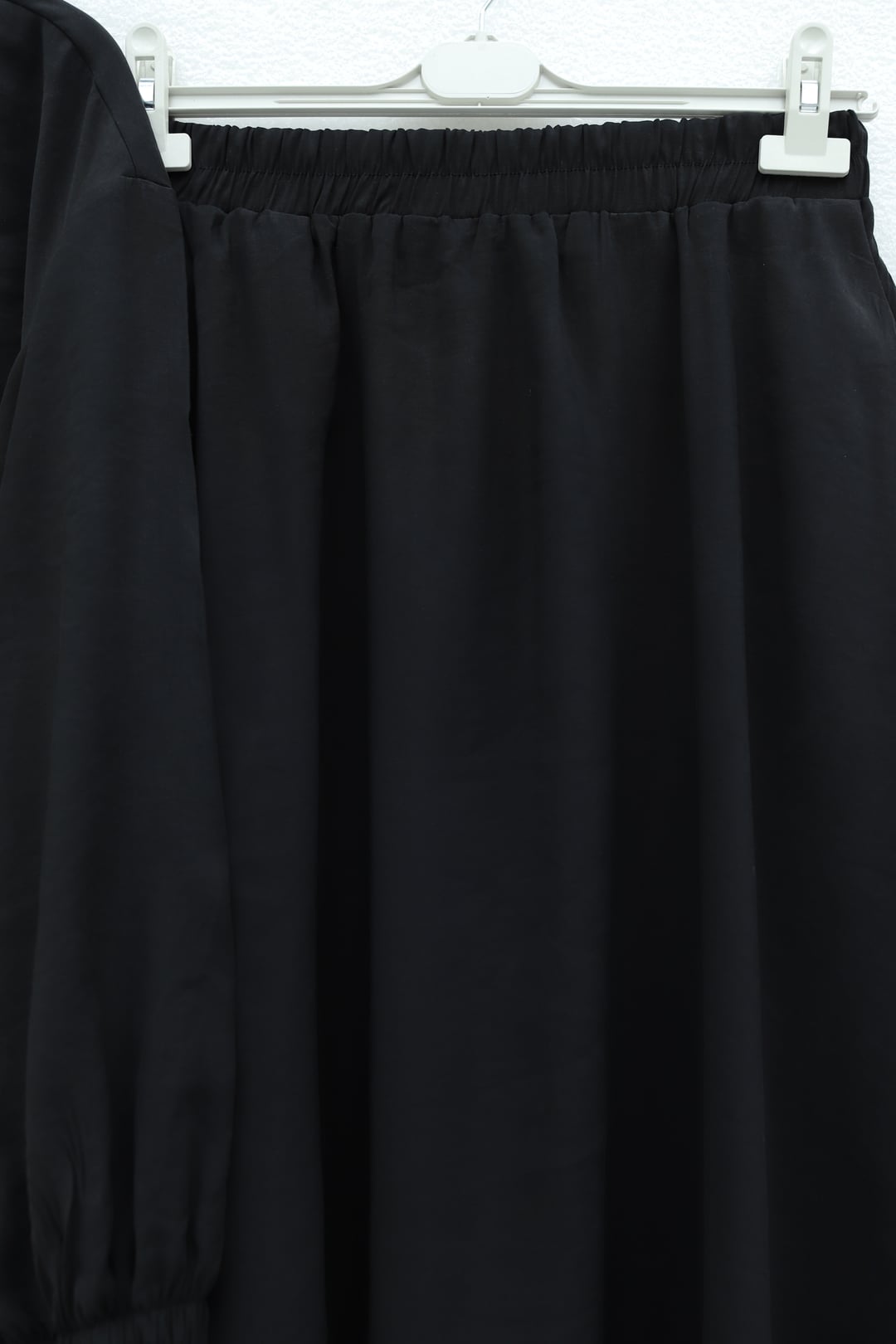 Black Modal Two-Piece Set with Pearl Button Blouse and Skirt - Podyumplus - by Peralane - photo 7
