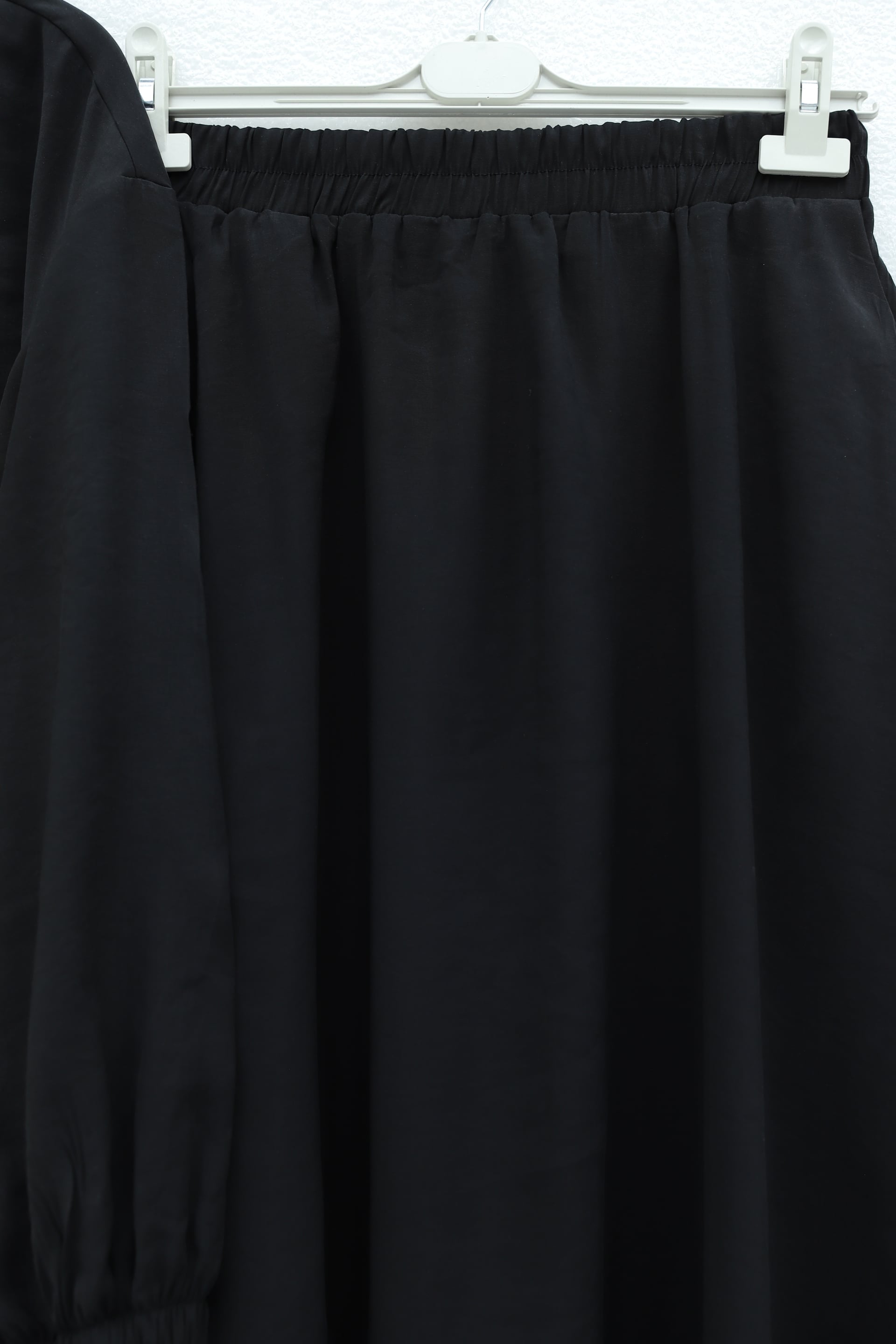 Black Modal Two-Piece Set with Pearl Button Blouse and Skirt - Podyumplus - by Peralane - photo 7