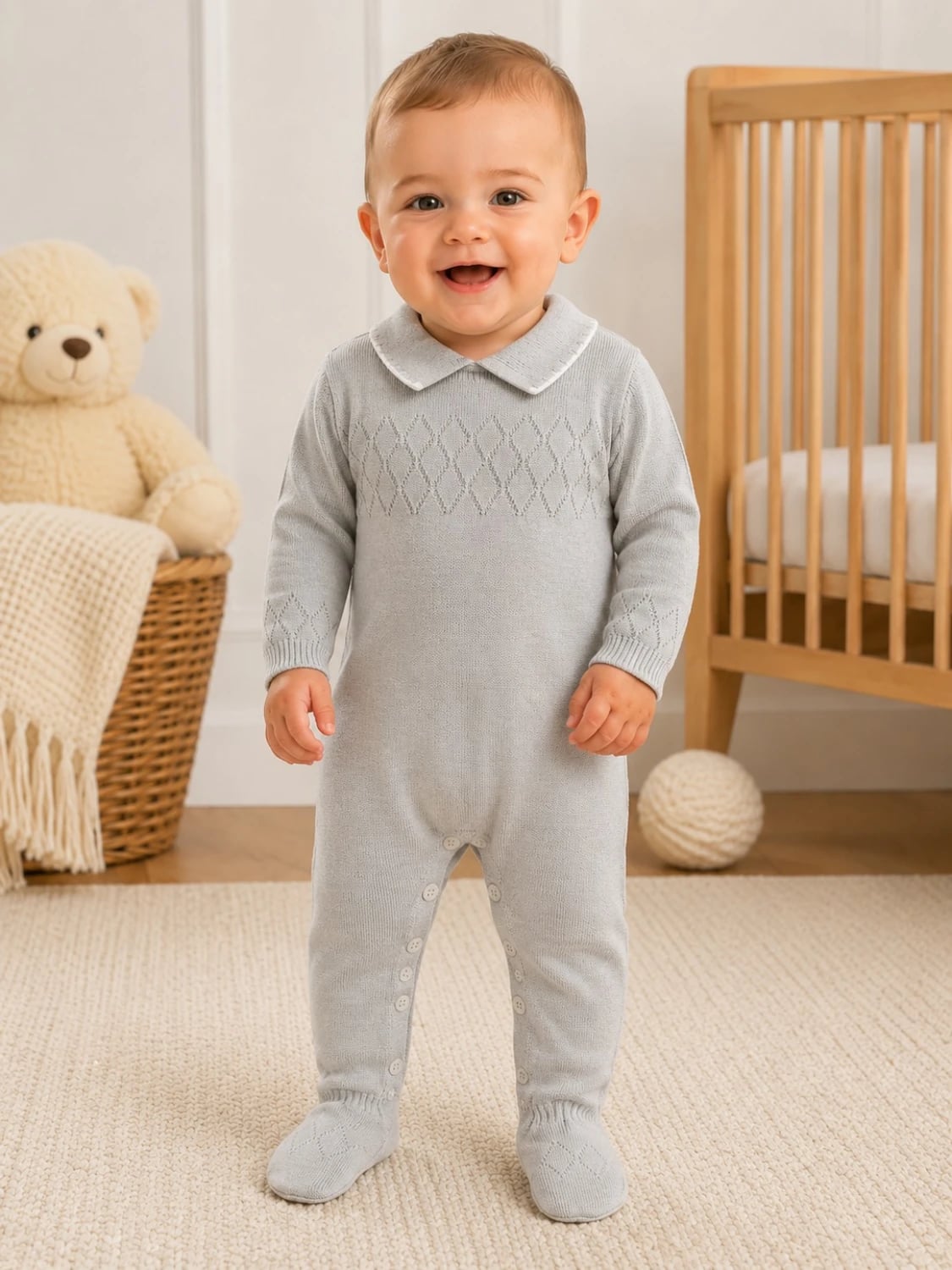Knitted Baby Romper - 1132 - Has Bereket - by Peralane