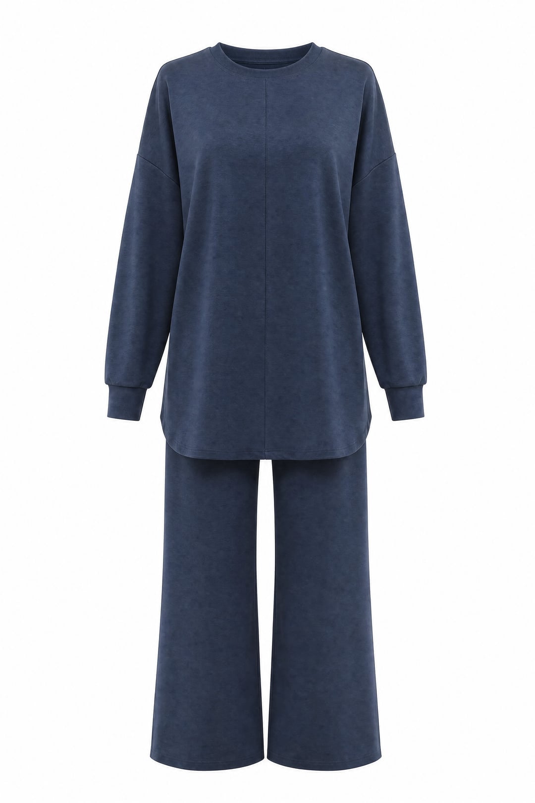 Oval Cut Slit Two-Piece Lounge Set - Navy Blue - Podyumplus - by Peralane - photo 4