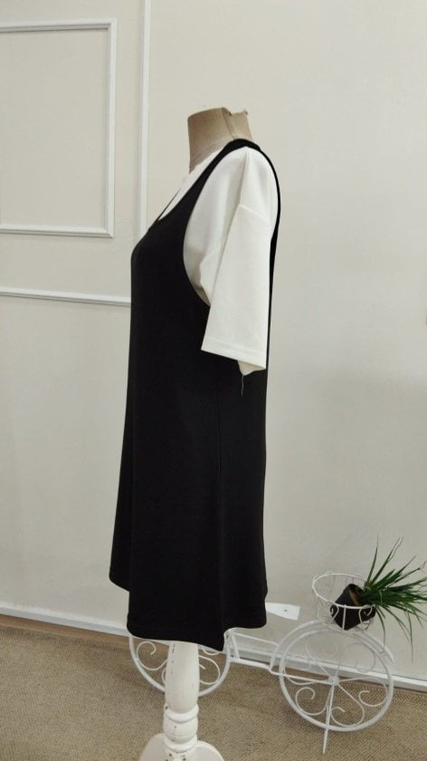 Women's Black Sleeveless Modal Scoop Neck A-Line Dress - Janes - by Peralane - photo 6