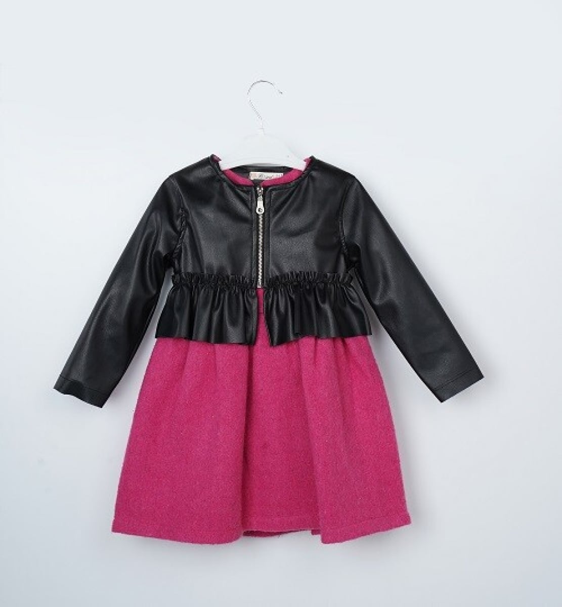 Girl's Dress with Jacket-Style Bodice and Ruffled Skirt – 3-6Y – Pack of 4 - Busra Bebe - by Peralane