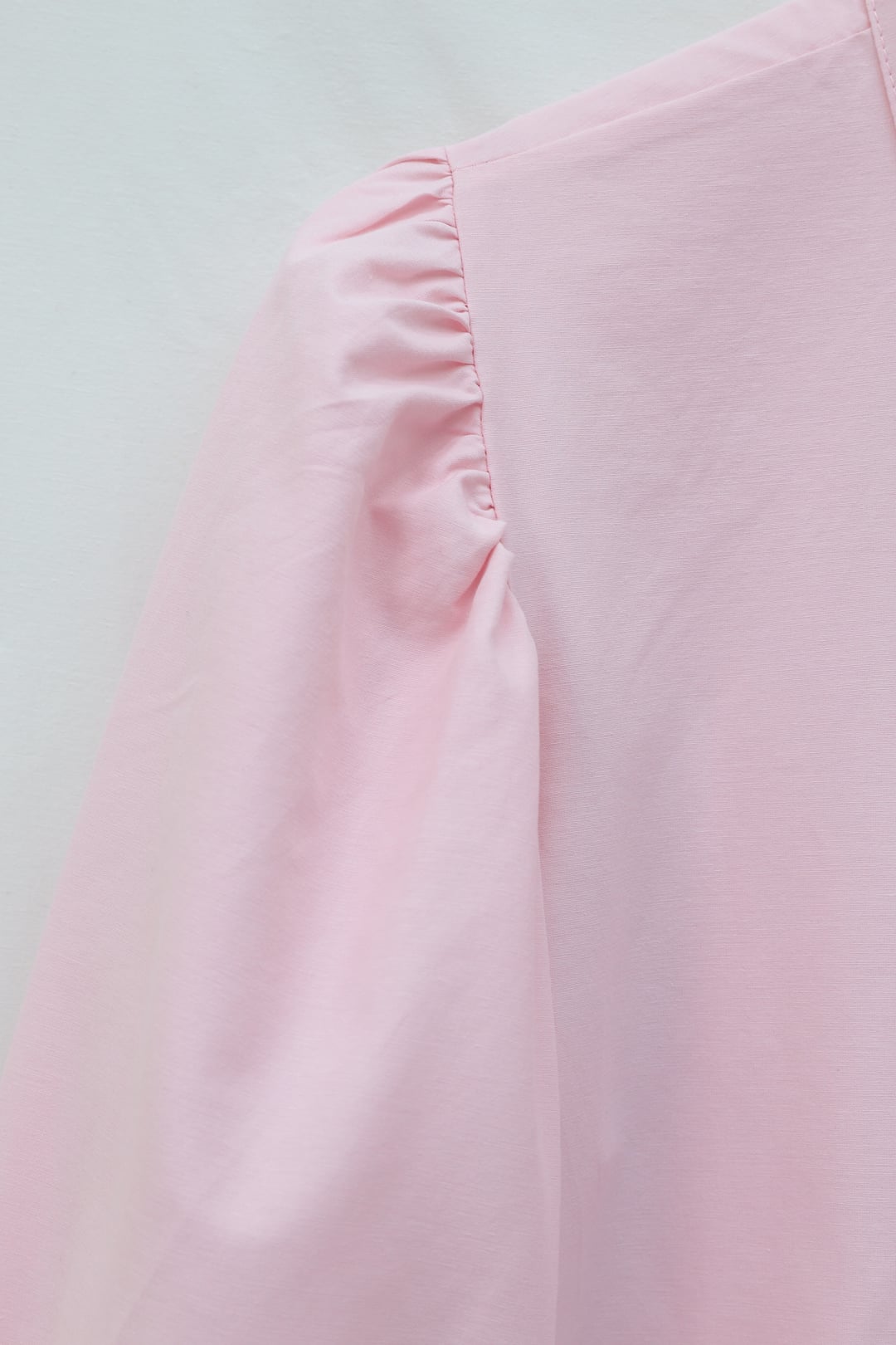 Pink Balloon Sleeve Buttoned Short Poplin Shirt - Podyumplus - by Peralane - photo 7