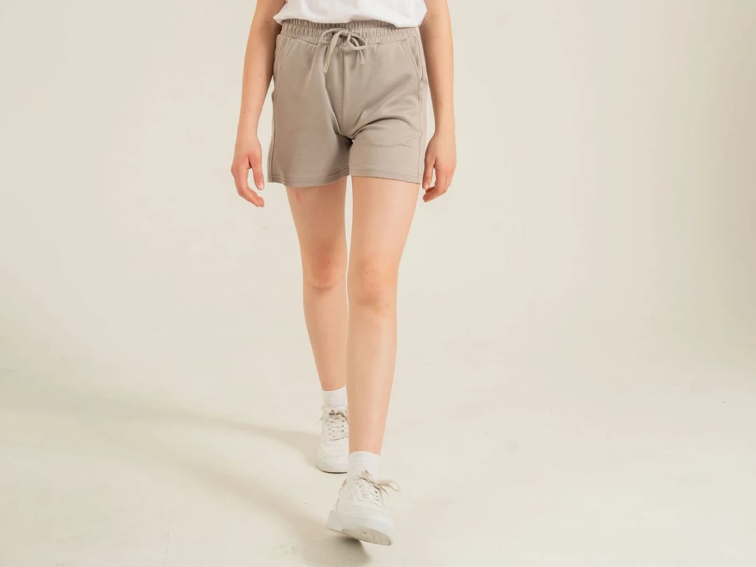 Girls' Casual Drawstring Shorts with Side Stones - Brown - Pack of 4 - Nickel - by Peralane