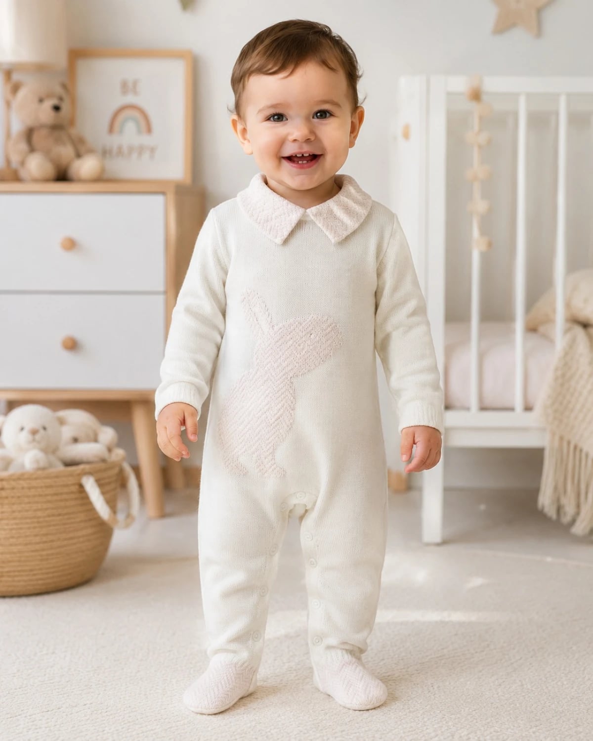 Baby Romper with Peter Pan Collar and Bunny Motif - Pack of 3 - Has Bereket - by Peralane