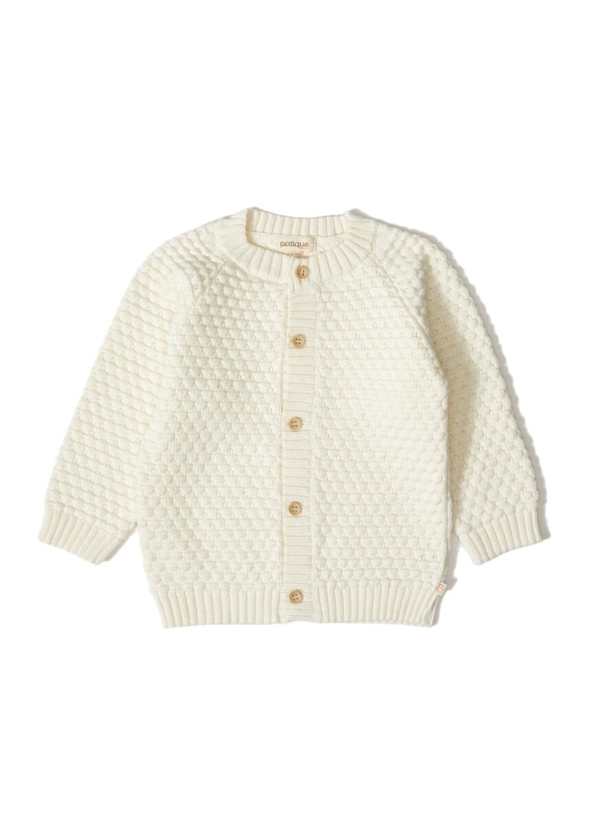 Mini Bubble Cardigan for Babies – Light Grey, Pack of 3 - Uludag Triko - by Peralane