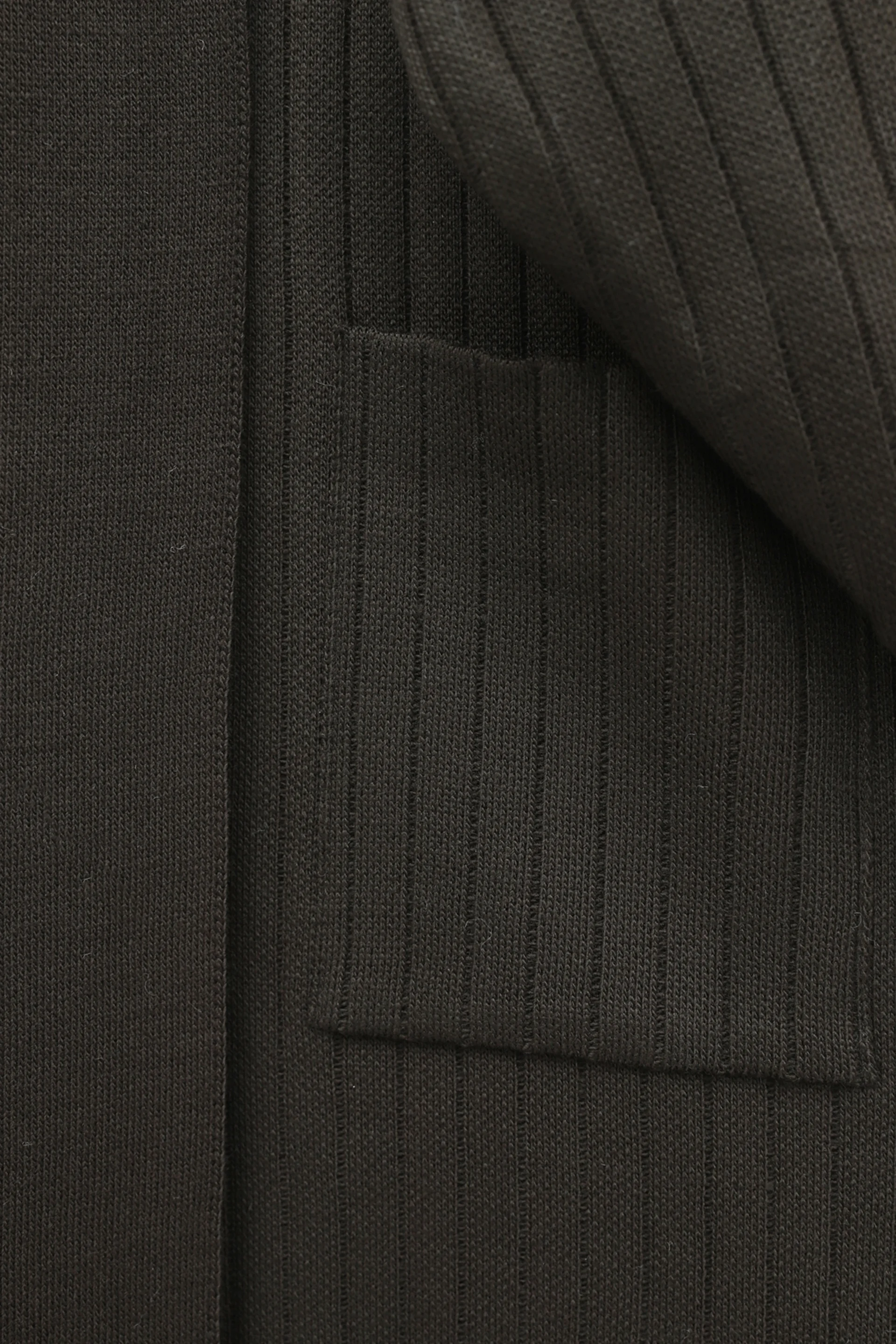 Ribbed Long Cardigan with Button Details - Brown - Podyumplus - by Peralane - photo 4