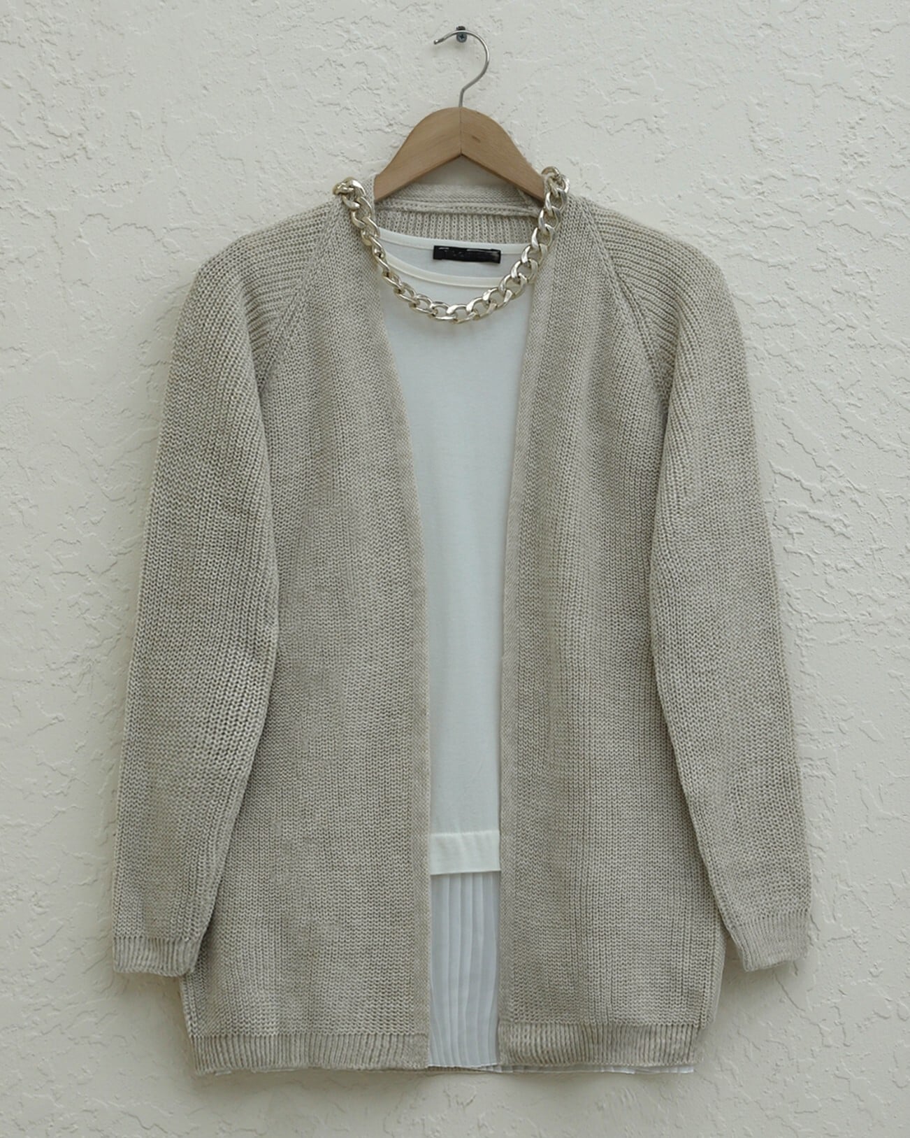 Selanik Knit Cardigan - Stone - Podyumplus - by Peralane - photo 2