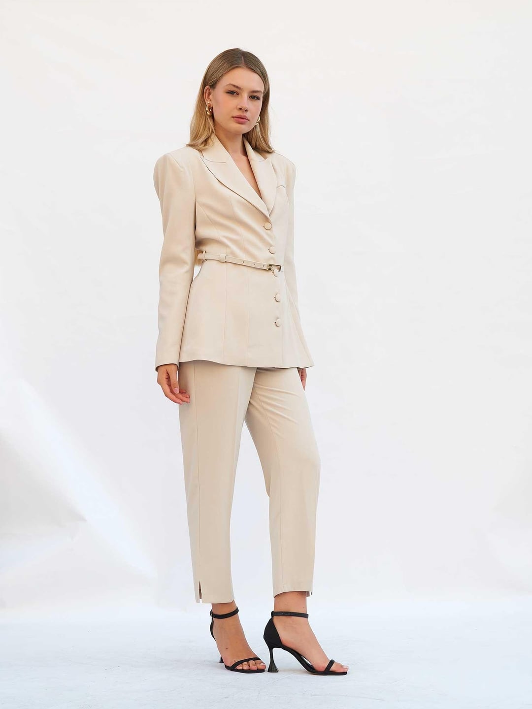 Women's Quilted Blazer and Trousers Set in Light Beige - Pack of 4 - Lefon - by Peralane - photo 4