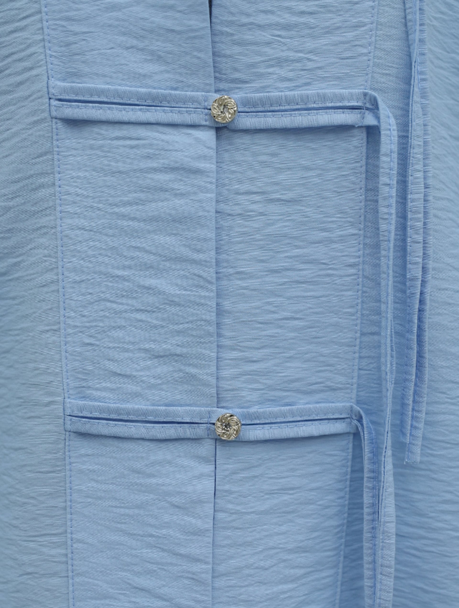 Wide-Leg Trousers and Long-Sleeve Top Set with Stone Details - Baby Blue - Podyumplus - by Peralane - photo 6