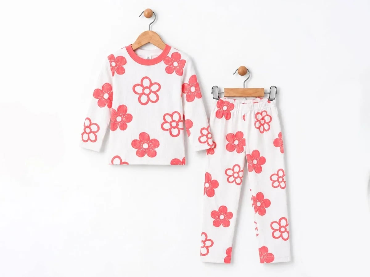 Girls' Floral Print Pyjama Set - Supermini - by Peralane