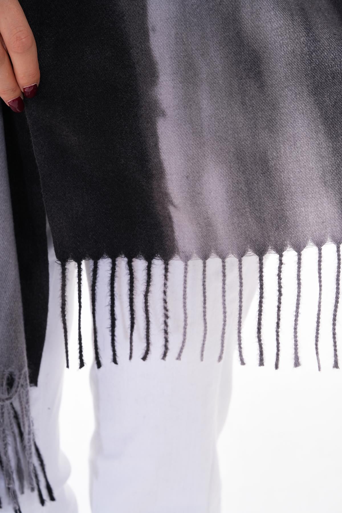 Batik Print Black Thick Tassel Scarf - Nesvay - by Peralane - photo 5