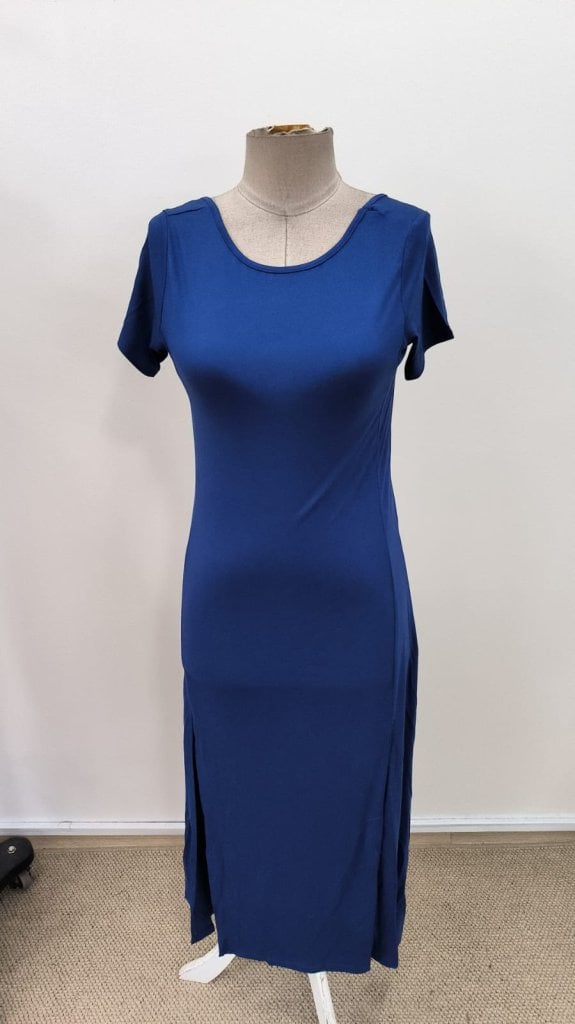 Women's Short-Sleeved Back-Detail Slit Viscose Maxi Dress - Janes - by Peralane - photo 4