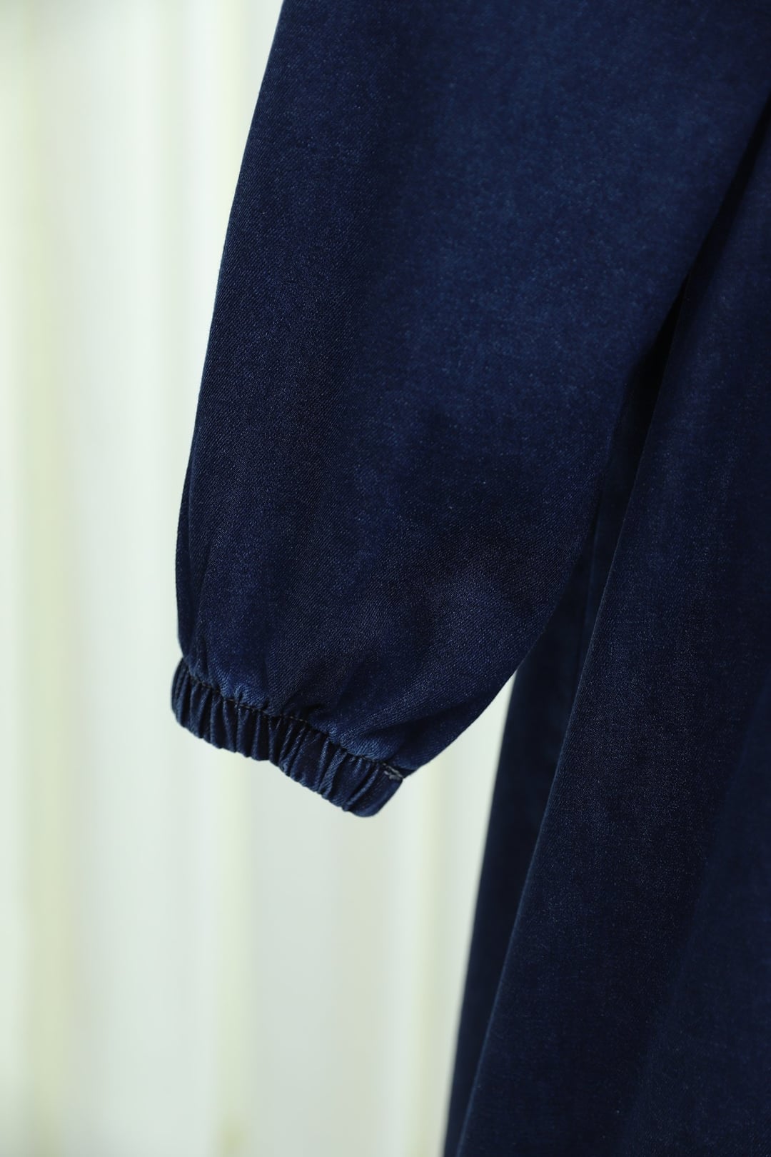 Hooded Button-Front Denim Coat with Epaulettes and Pockets - Navy - Podyumplus - by Peralane - photo 6
