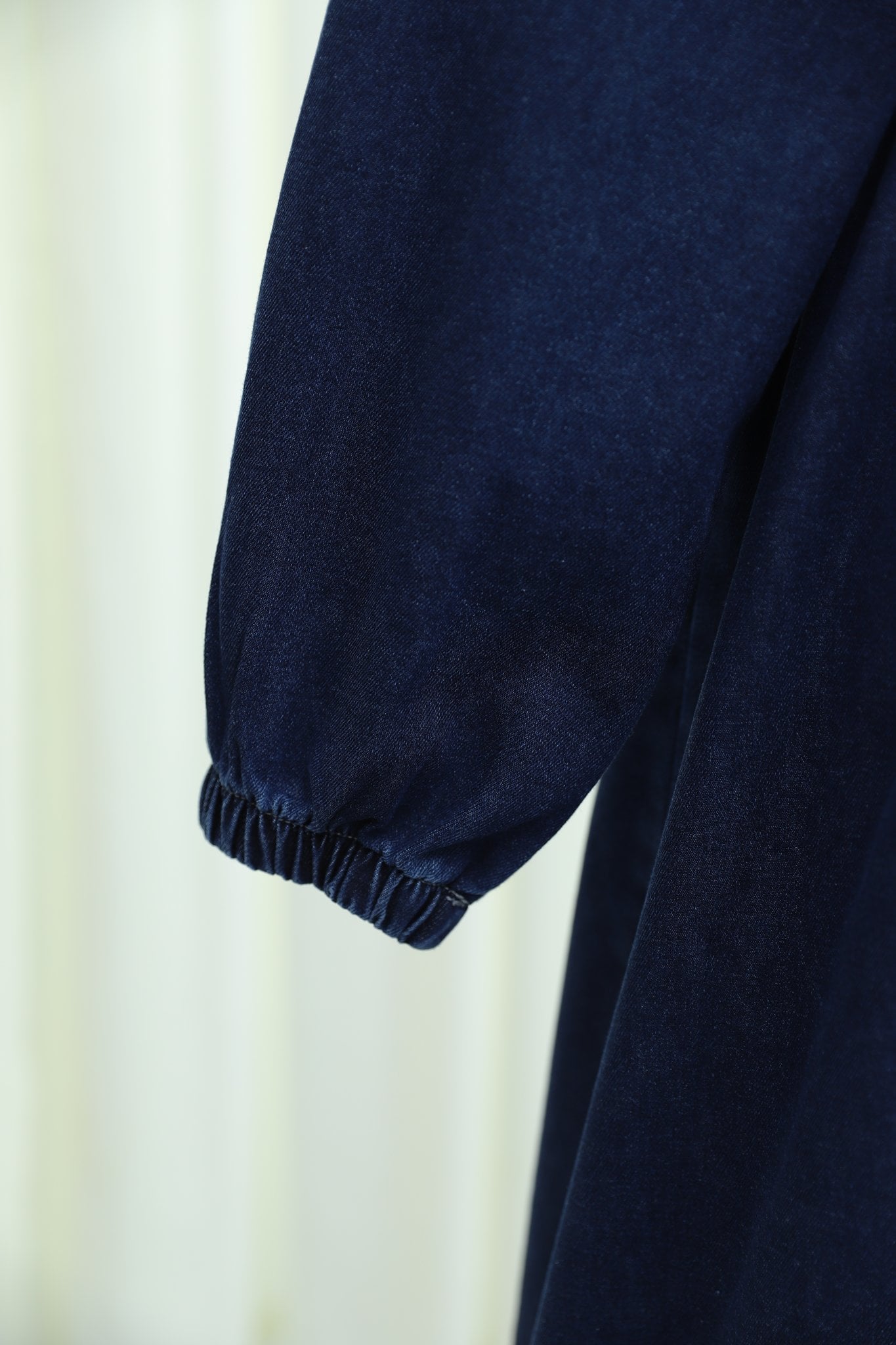 Hooded Button-Front Denim Coat with Epaulettes and Pockets - Navy - Podyumplus - by Peralane - photo 6