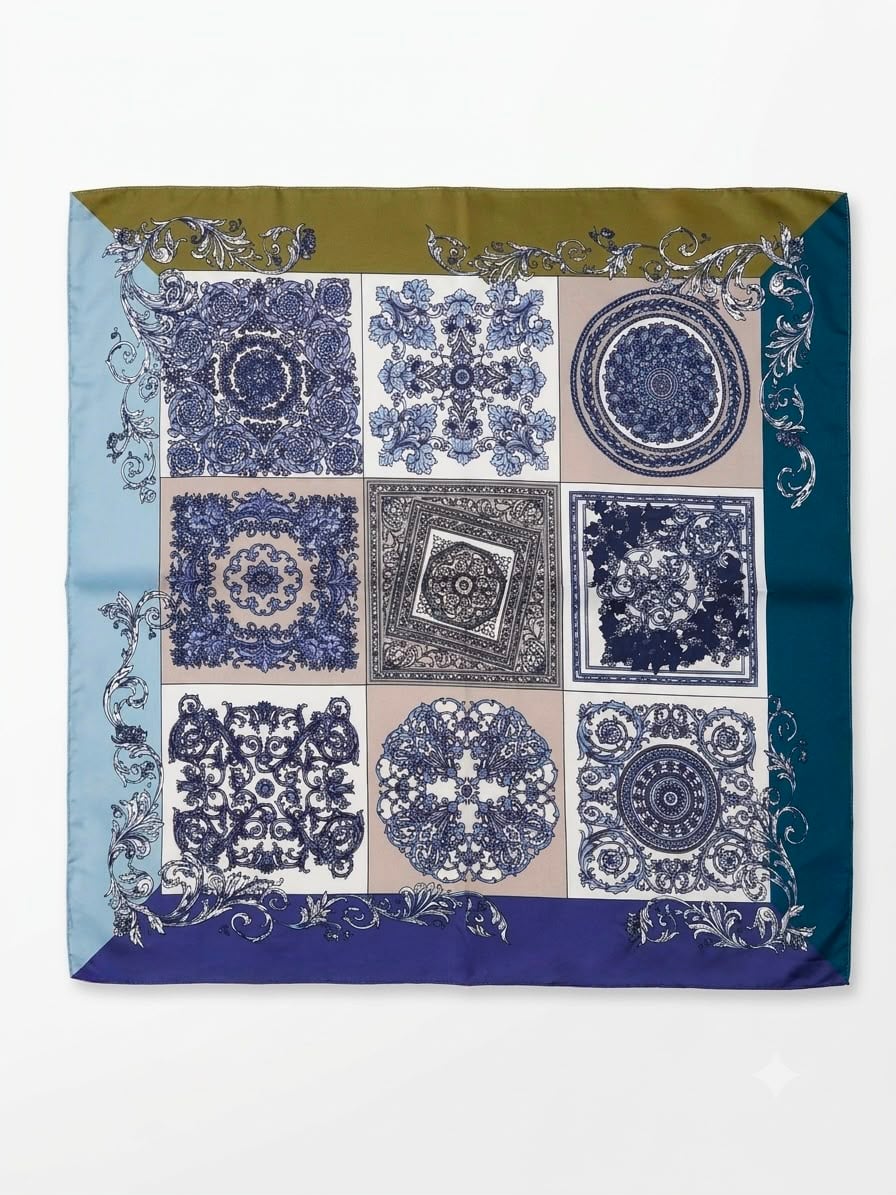 Ethnic Pattern Navy Bandana Scarf 70x70 cm - Nesvay - by Peralane - photo 4