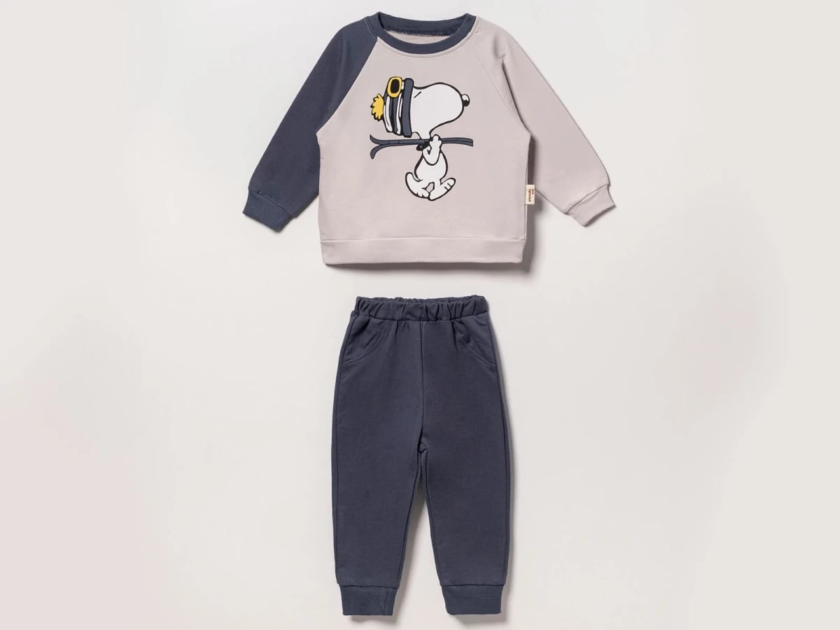 Snoopy Print Boys' Sweatshirt and Trousers Set - Vovido - by Peralane