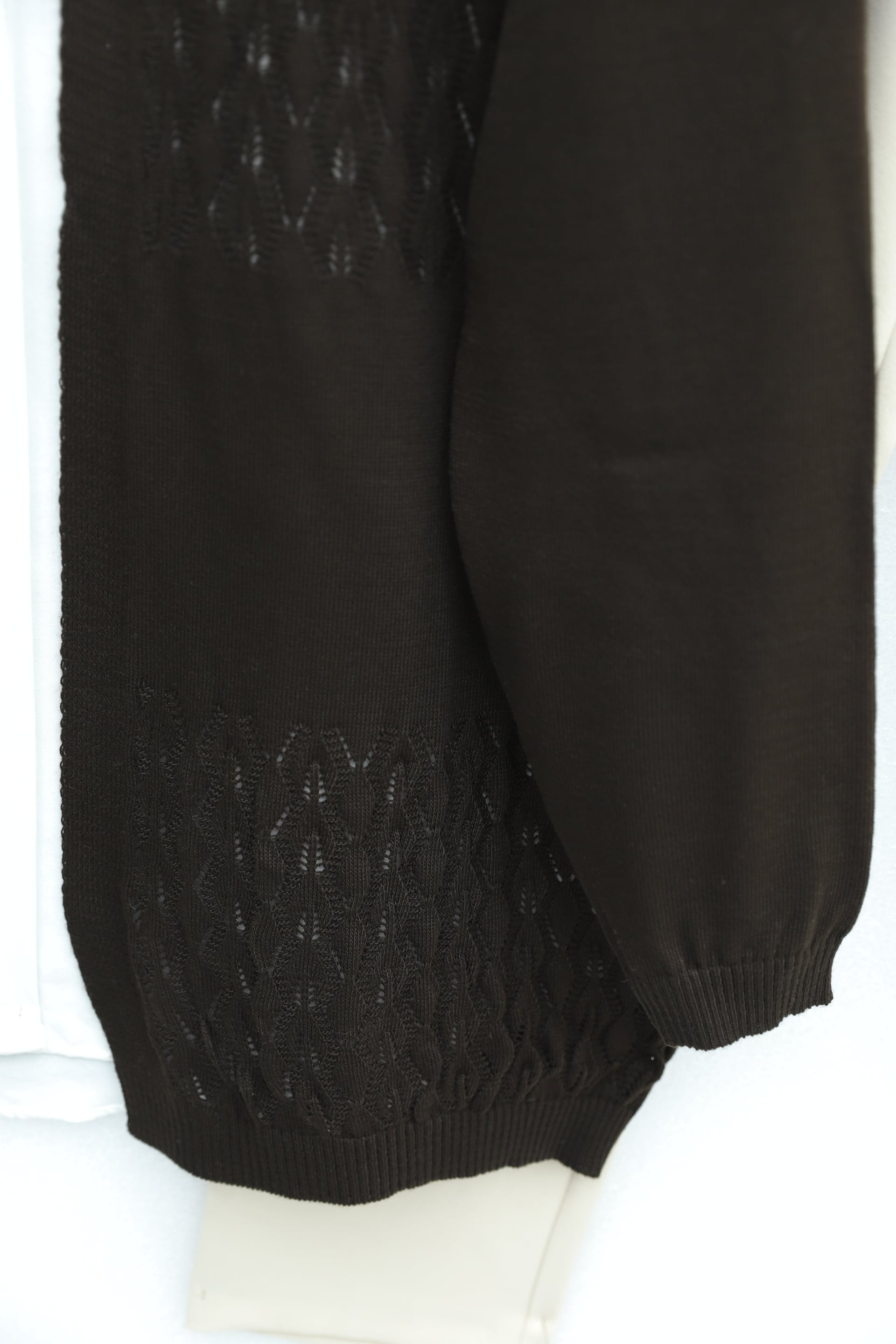 Araboy Ajurlu Triko Hırka - Dark Brown - Podyumplus - by Peralane - photo 6
