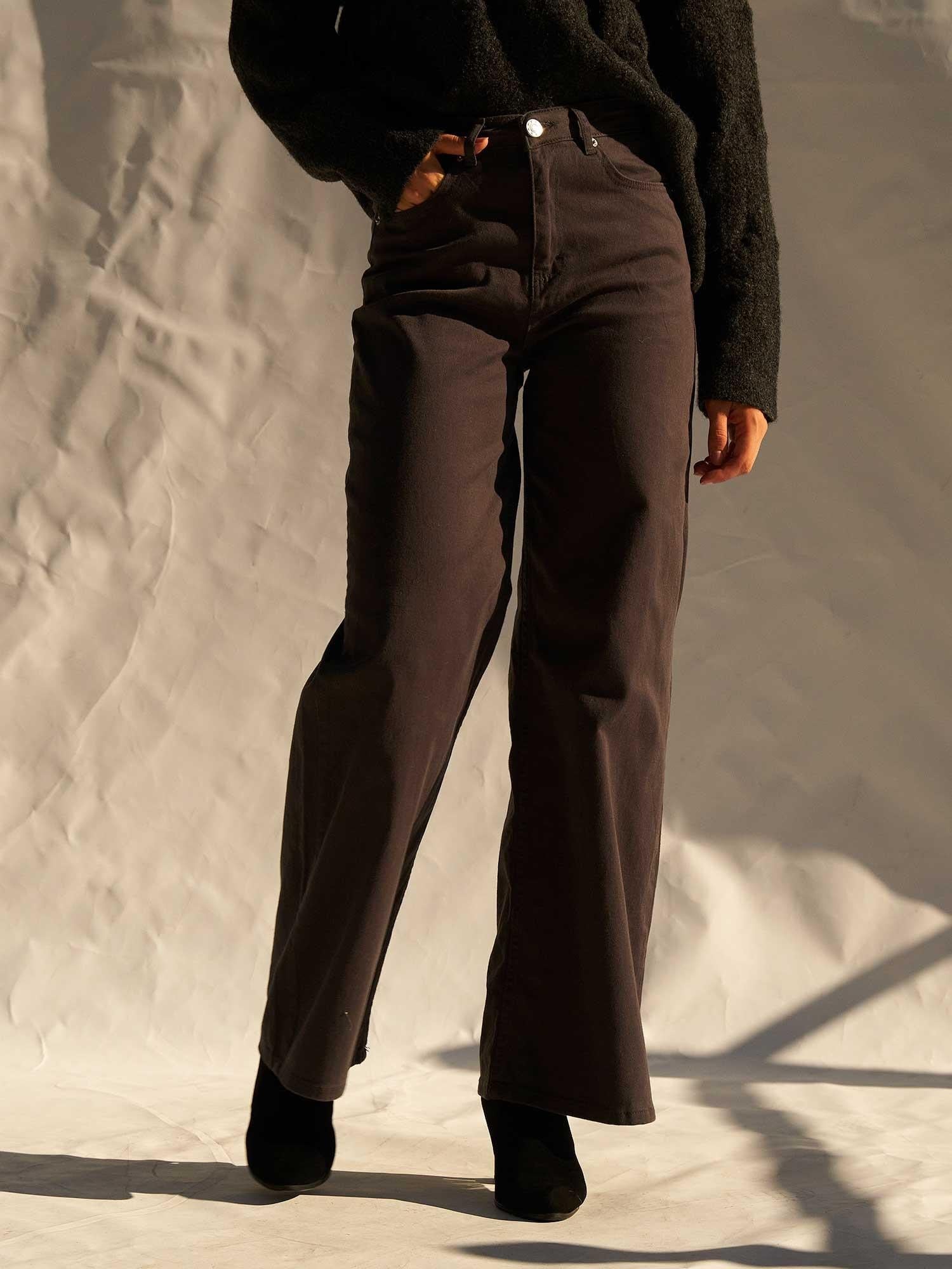 Women's 5-Pocket Palazzo Trousers in Anthracite - Lefon - by Peralane - photo 2