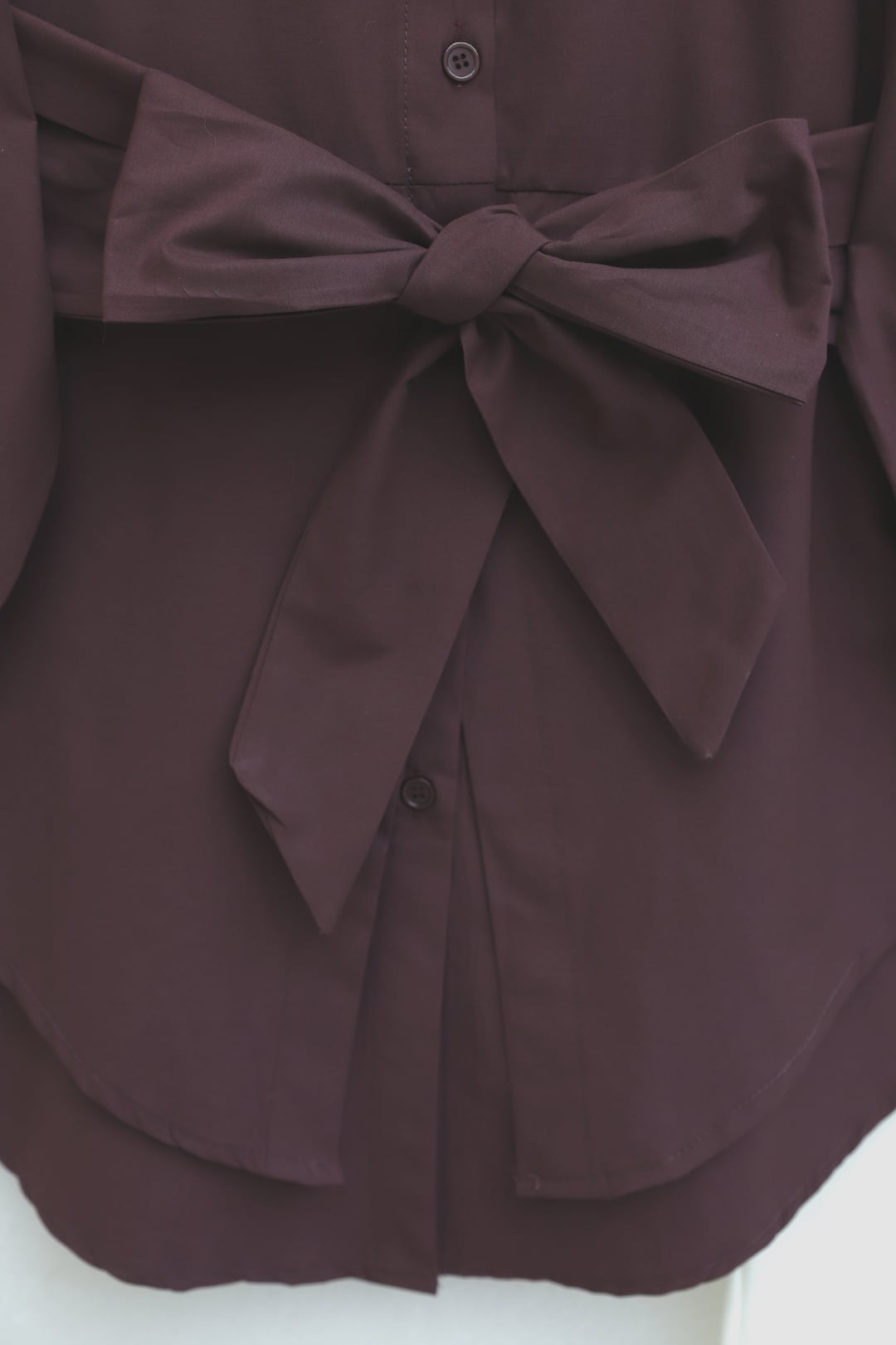 Self-Tie Poplin Tunic in Plum - Podyumplus - by Peralane - photo 6