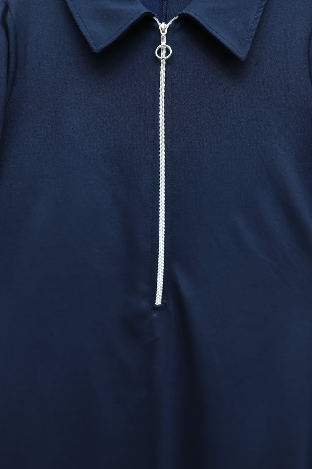 Half Zip Collared Long Oysho Dress - Navy Blue - Podyumplus - by Peralane - photo 7