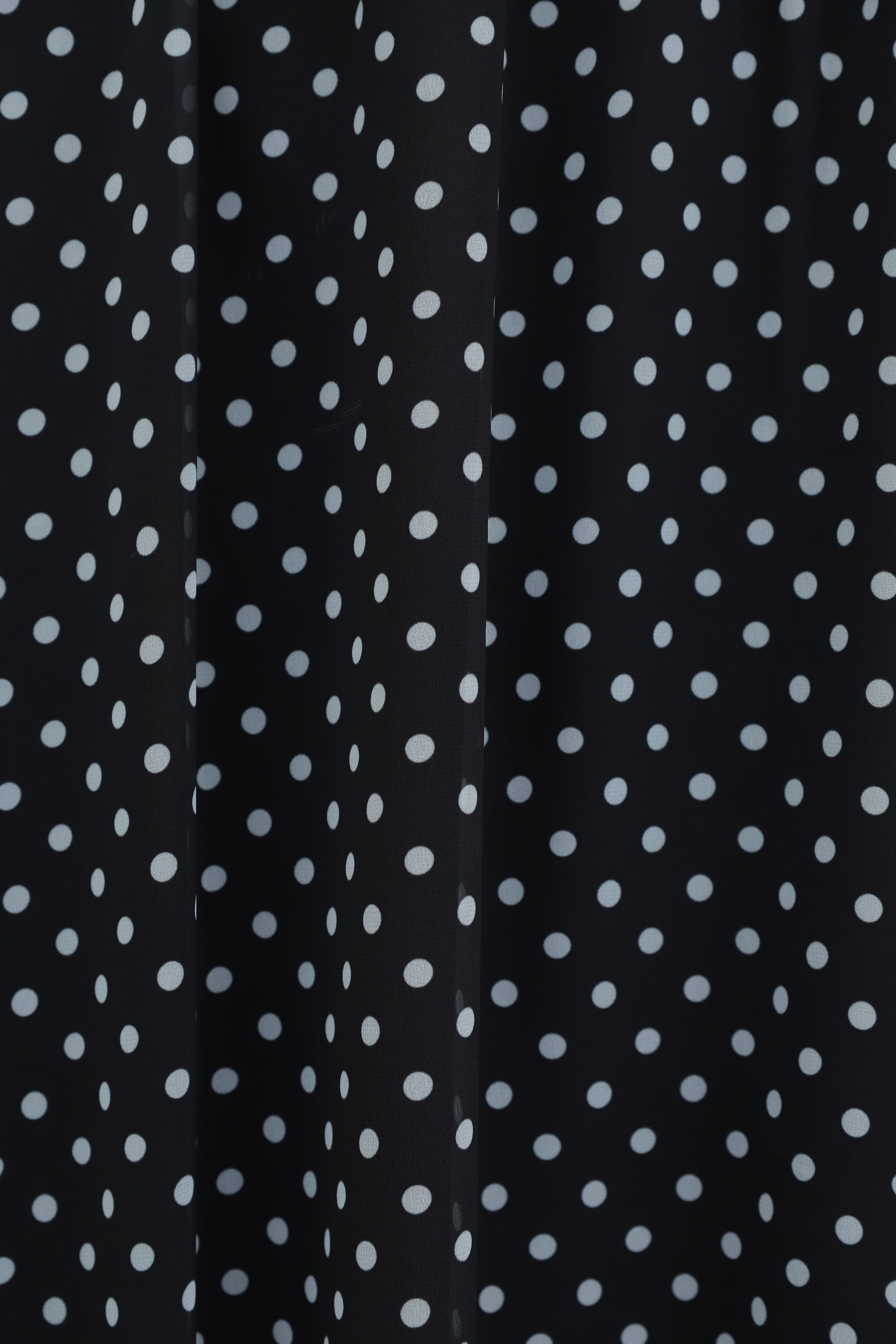 Polka Dot Elastic Waist Lined Chiffon Skirt - Black - Podyumplus - by Peralane - photo 4
