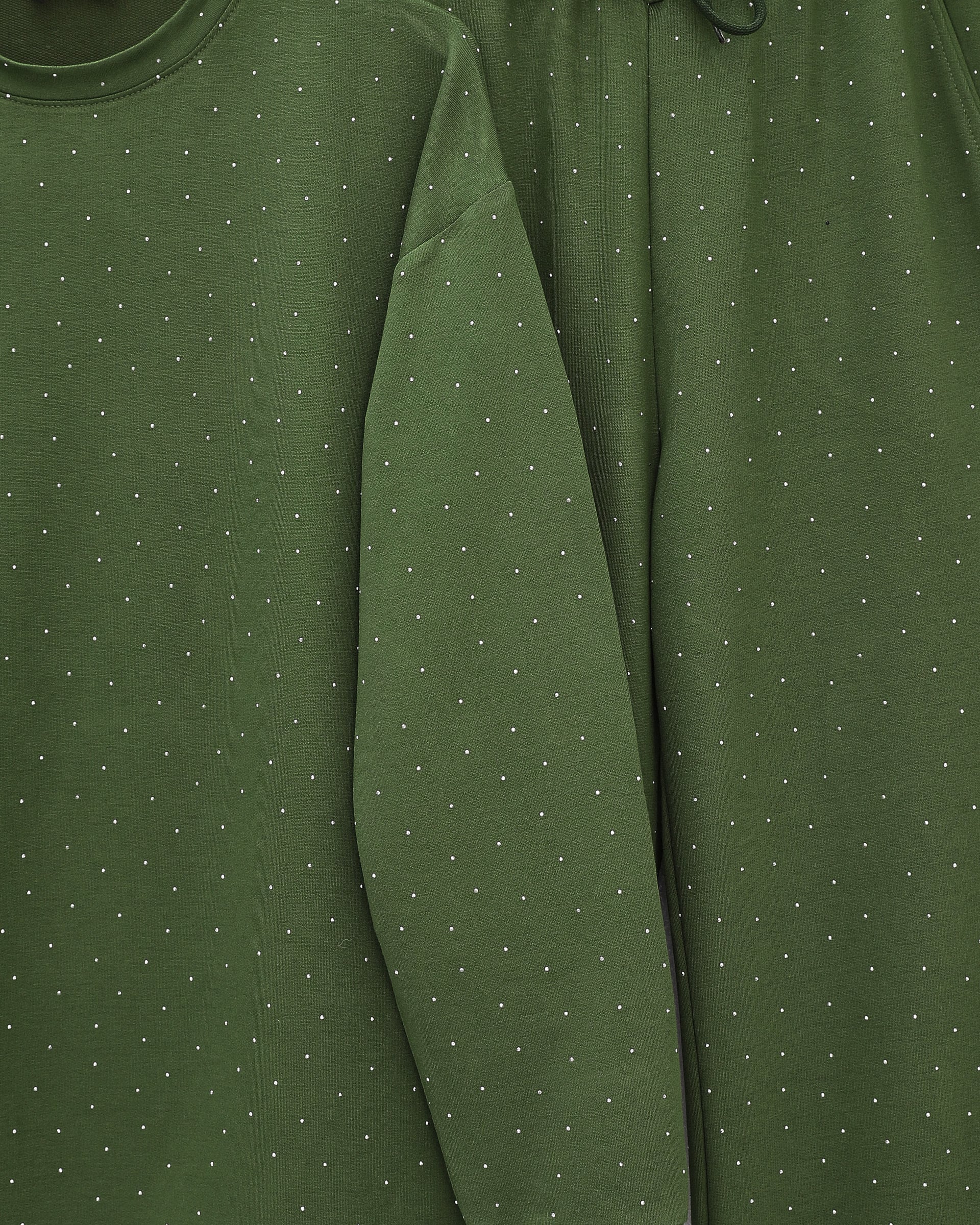 Women's Modest Loungewear Set with Stone Detail - Dark Green - Podyumplus - by Peralane - photo 3