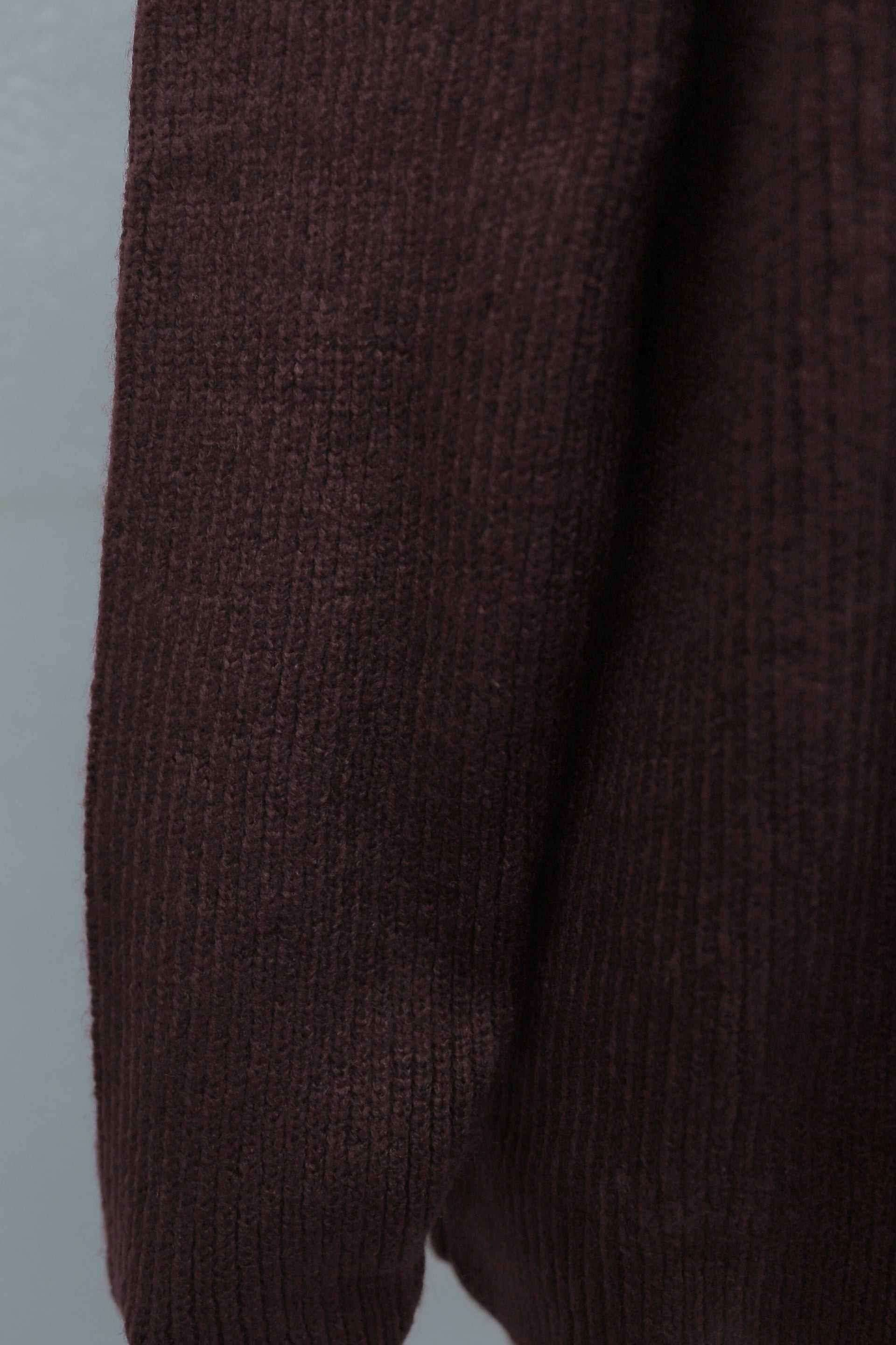 Half-Neck Button-Front Relaxed Fit Knit Cardigan - Burgundy - Podyumplus - by Peralane - photo 10