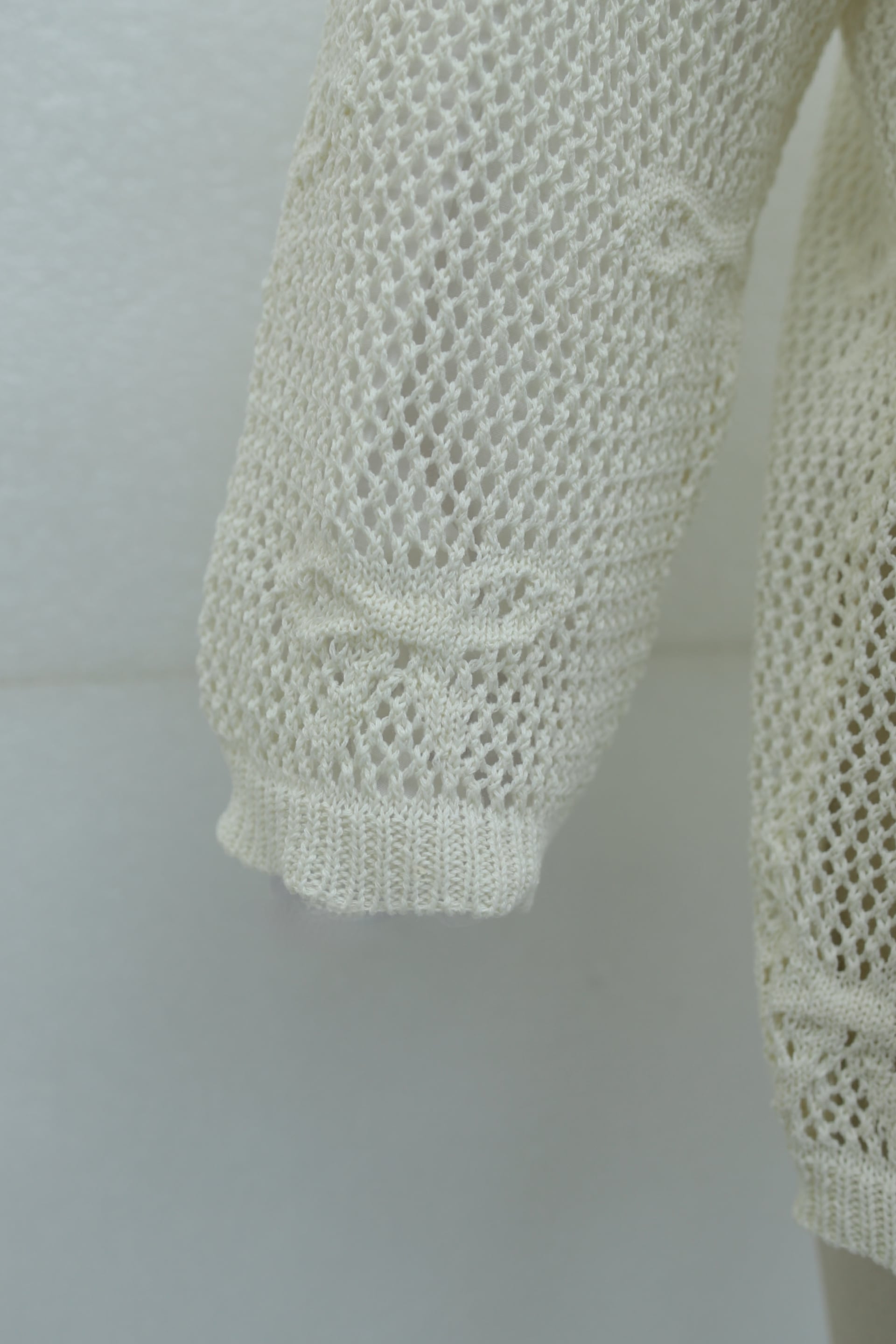 Bow Pattern Open-Knit Cardigan - White - Podyumplus - by Peralane - photo 7
