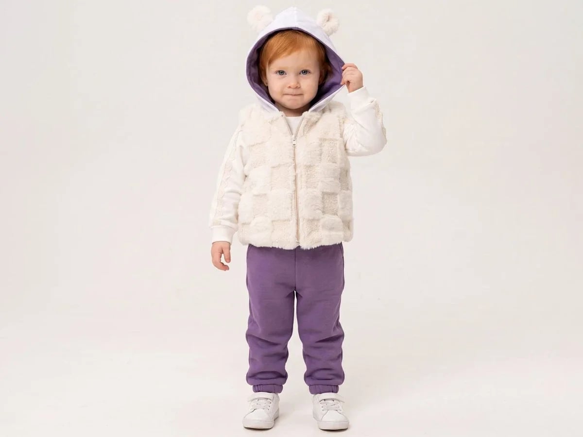 Teddy Detail 3-Piece Baby Girl Tracksuit Set - Bebly - by Peralane
