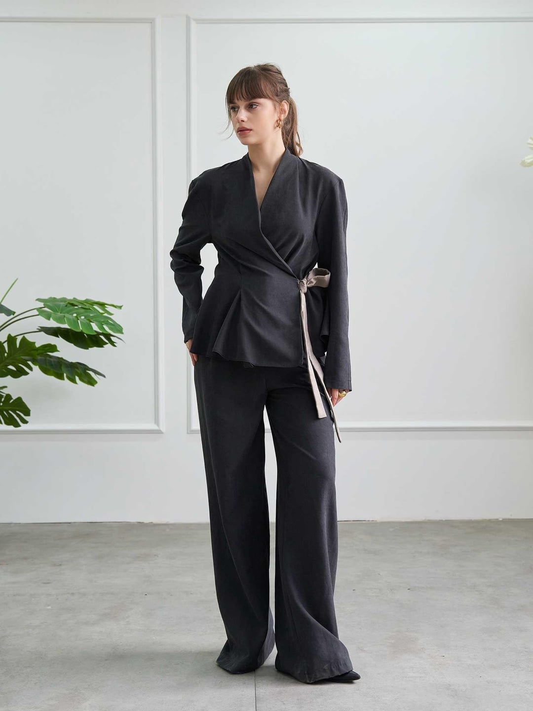 Belted Modal Suede Trousers - Lefon - by Peralane - photo 7