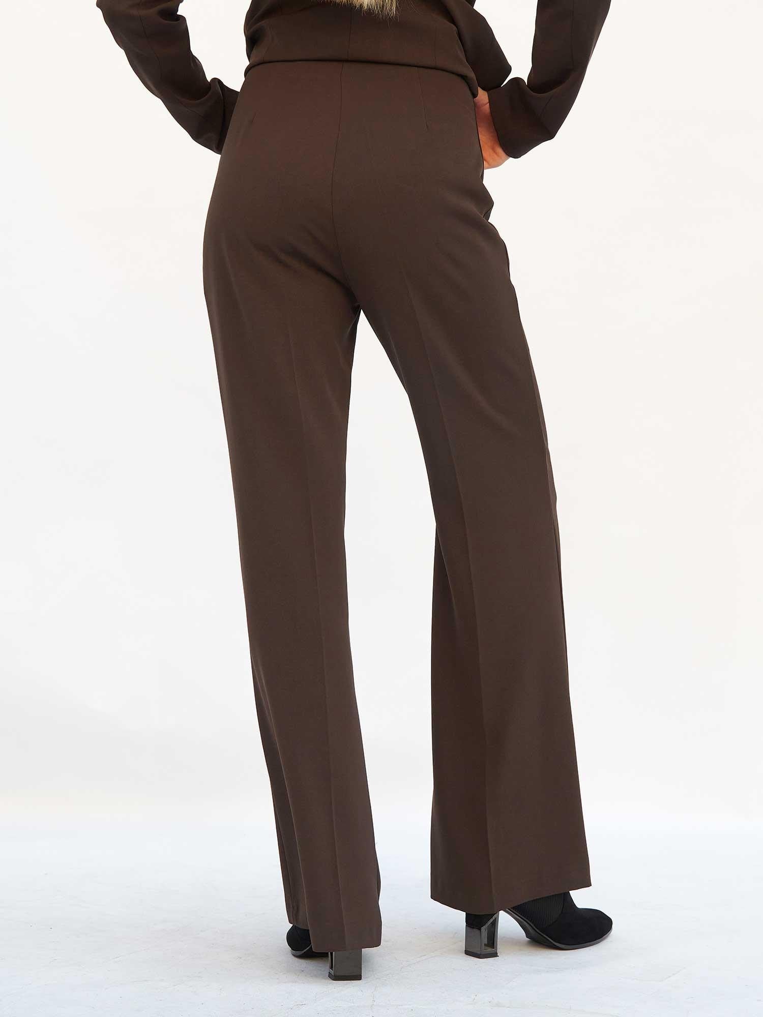 Women's Dark Brown Blazer and Trousers Co-ord Set with Belted Waist - Lefon - by Peralane - photo 3