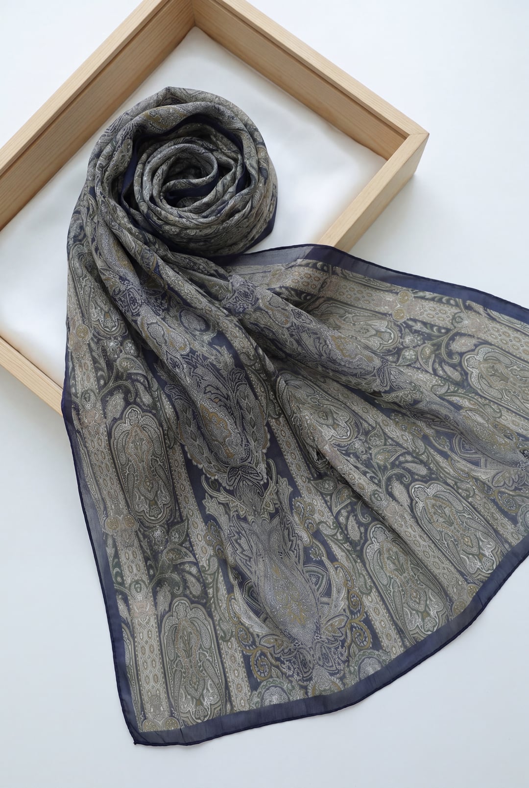 Authentic Striped Traditional Cotton Scarf - Olive Green - Podyumplus - by Peralane