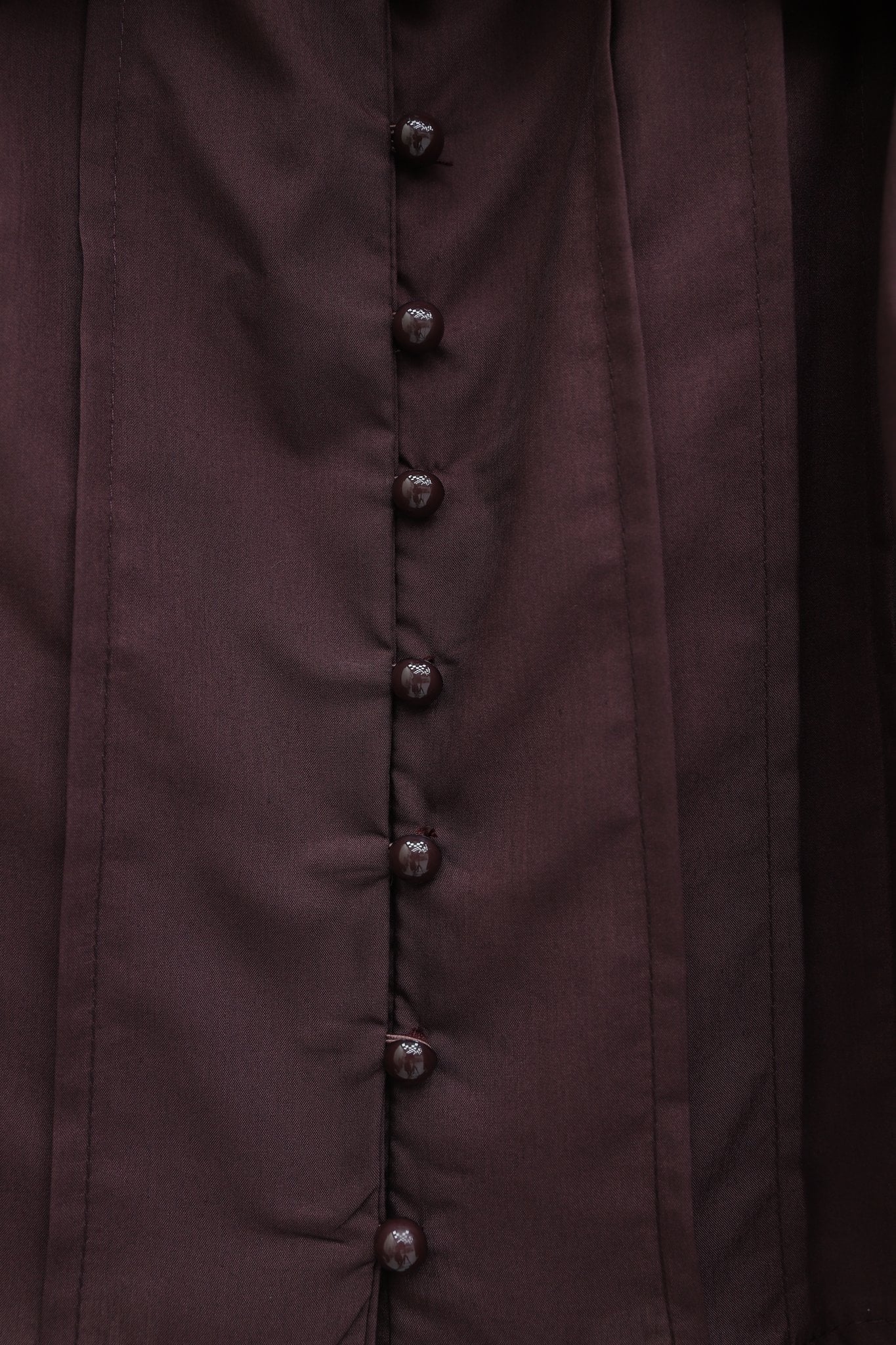 Wide Collar Tie-Neck Poplin Two-Piece Set with Lined Skirt - Burgundy - Podyumplus - by Peralane - photo 8