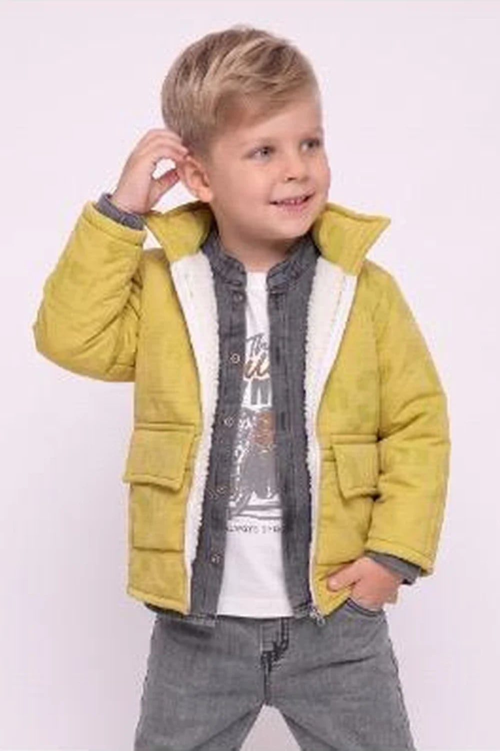 Boys' 3-Piece Jacket Set - Mustard Yellow - Has Bereket - by Peralane
