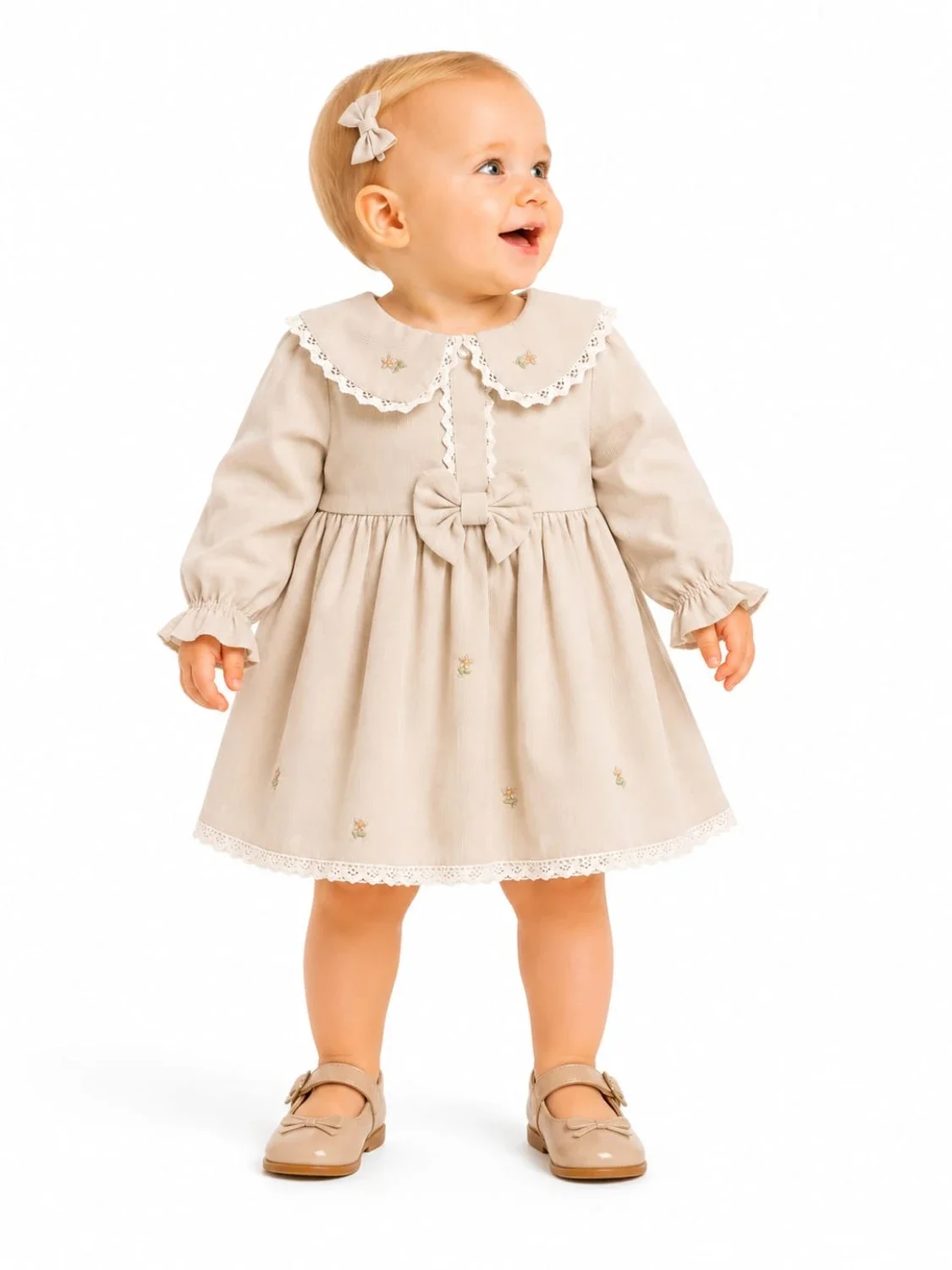 Floral Embroidered Baby Dress - 1050 - Serkon Baby - by Peralane