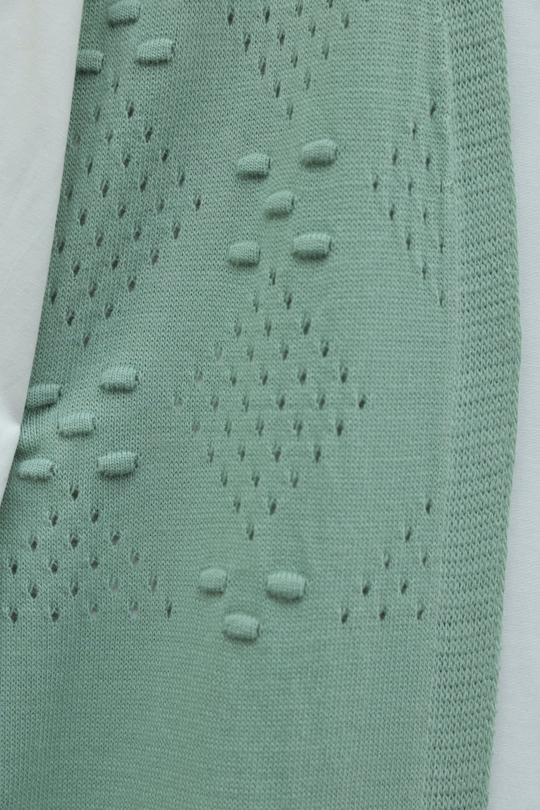 Pom-Pom Detail Openwork Knit Vest - Mint - Podyumplus - by Peralane - photo 6