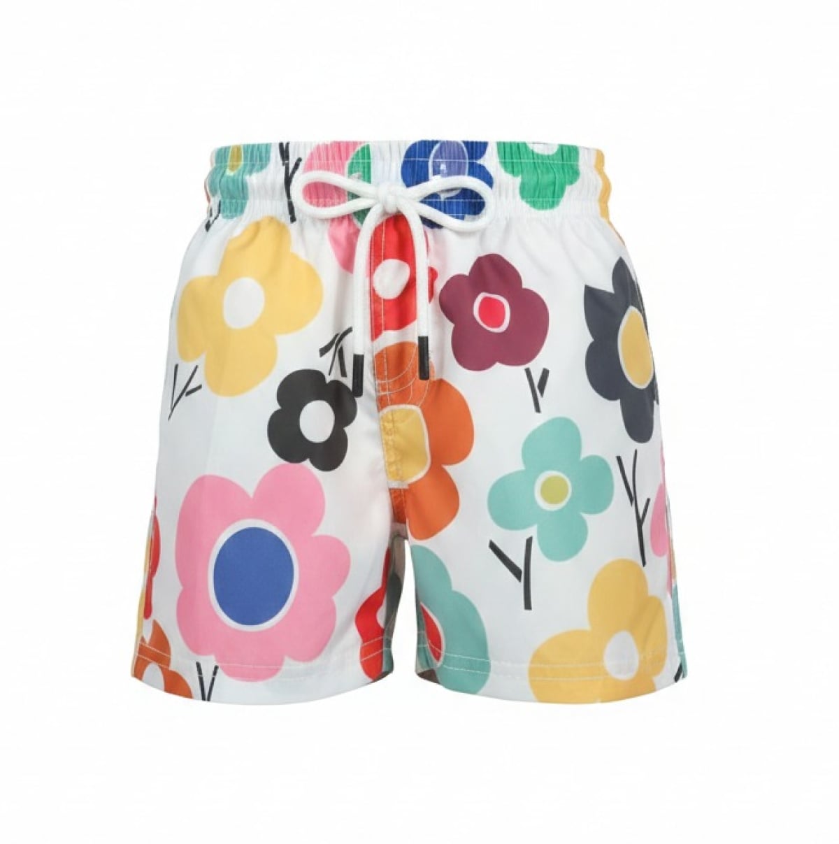 Kids' Floral Print Swim Shorts – White (Pack of 6) - Verscon - by Peralane