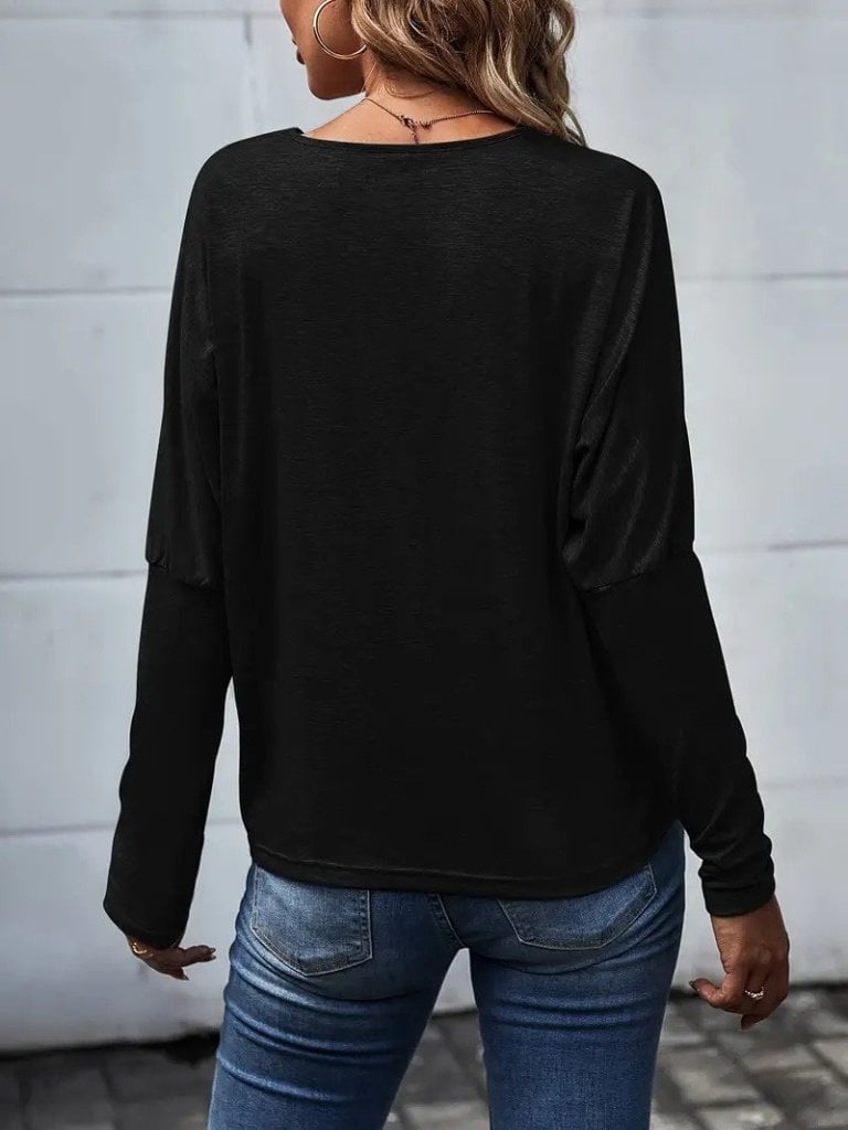 Women's Long Sleeve V-Neck Dolman Sleeve Viscose Blouse - Janes - by Peralane - photo 6