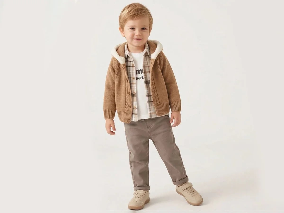 Boys' 3-Piece Hooded Cardigan Set with T-Shirt and Trousers - Canoz - by Peralane