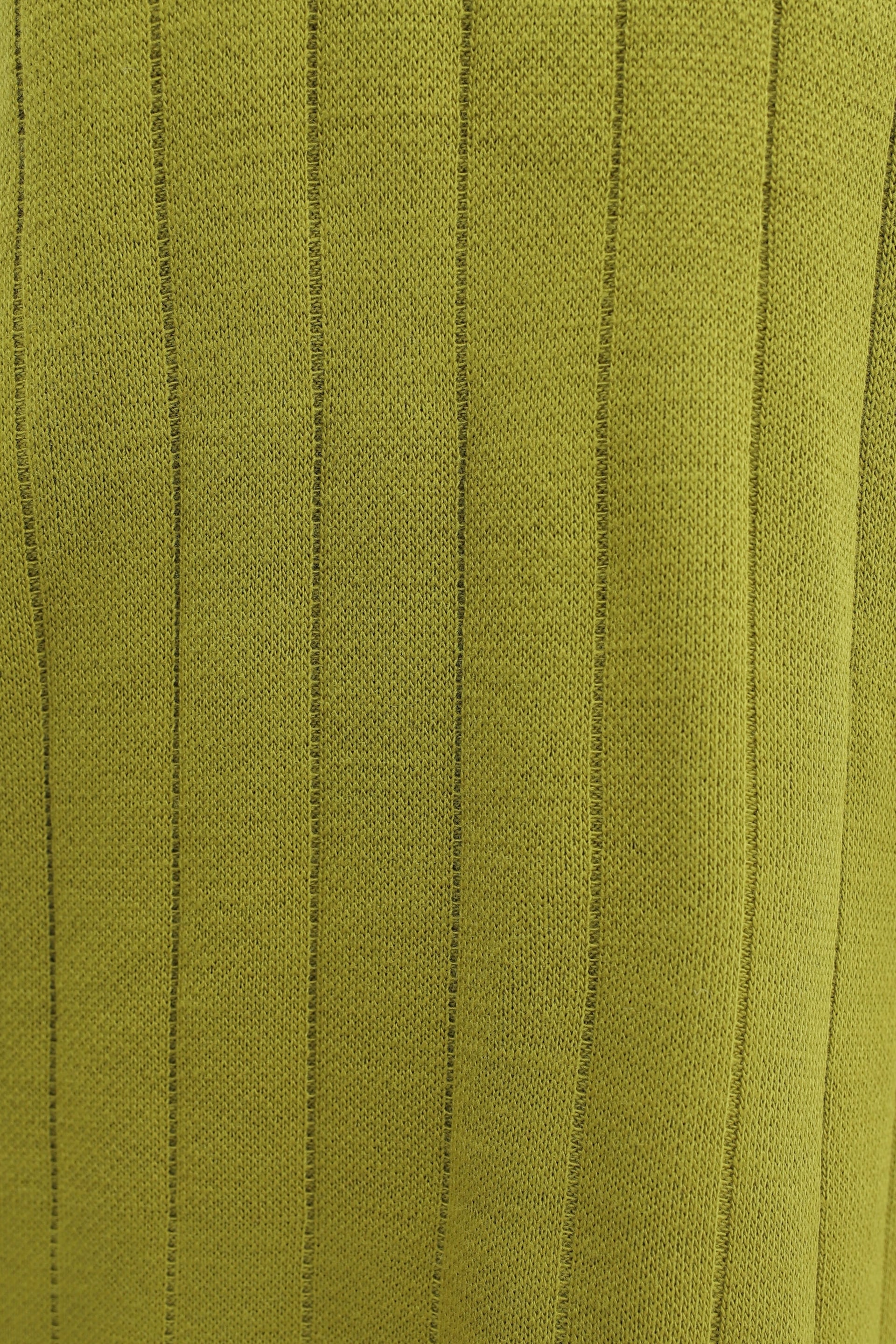 Ruffled Collar and Hem Button Detail Ribbed Knit Dress - Olive Green - Podyumplus - by Peralane - photo 9
