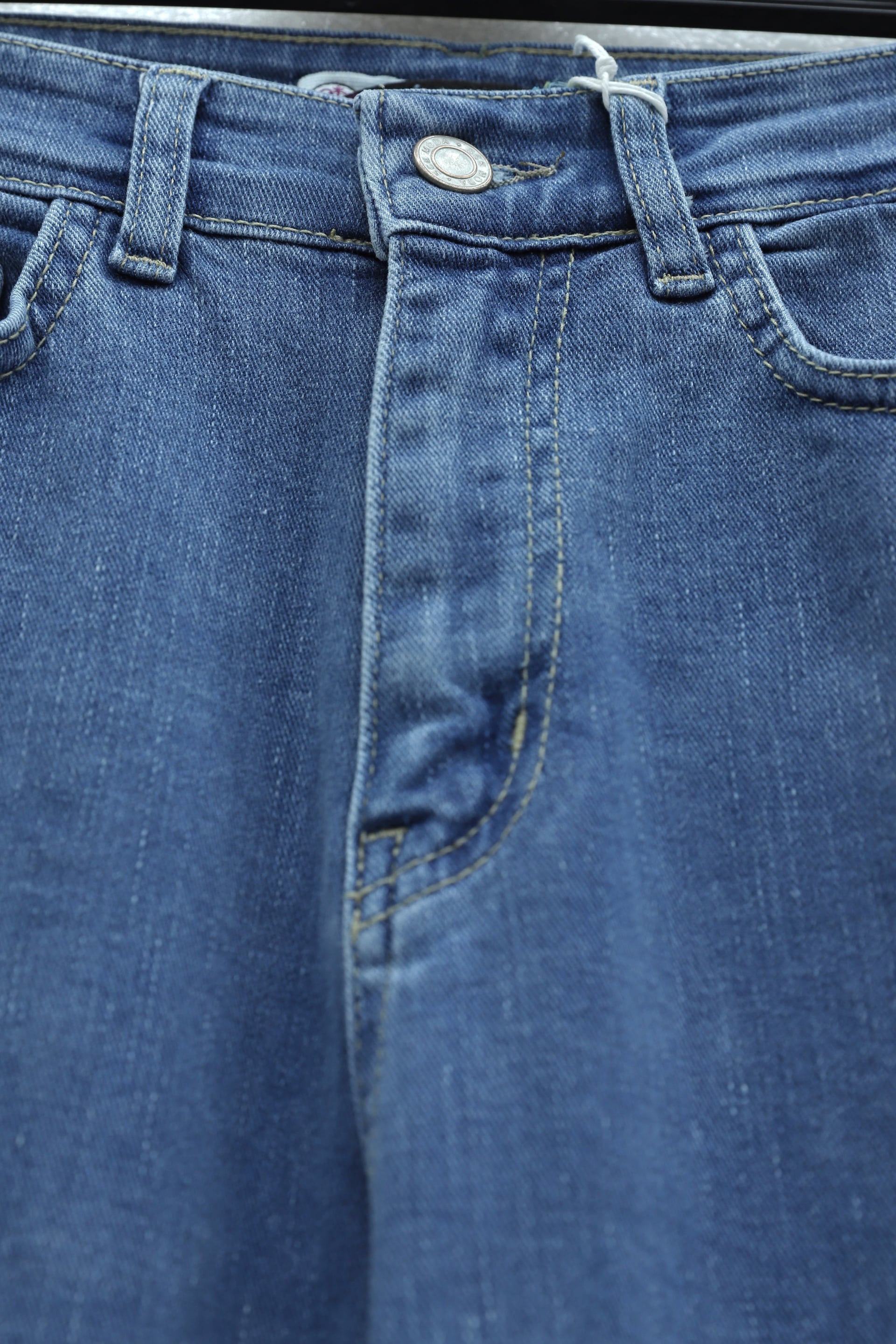 Pocketed Flared High-Waist Stretch Jeans - Light Blue - Podyumplus - by Peralane - photo 7