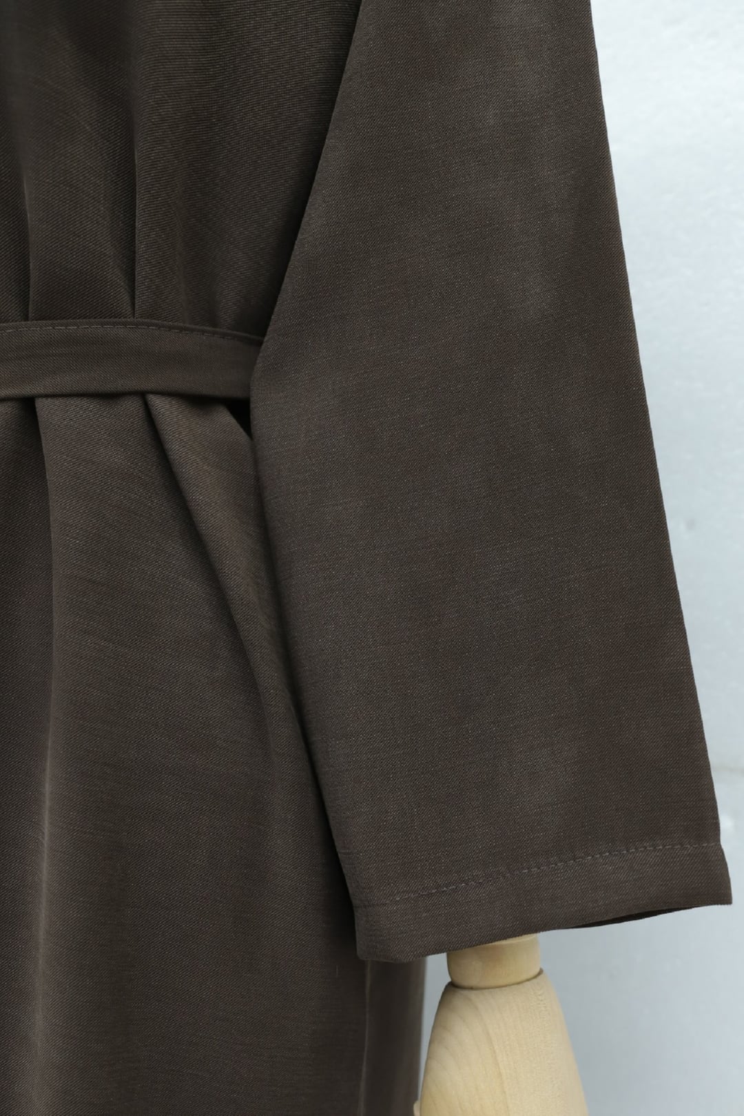 Brown Belted Diagonal Tencel Dress - Podyumplus - by Peralane - photo 5