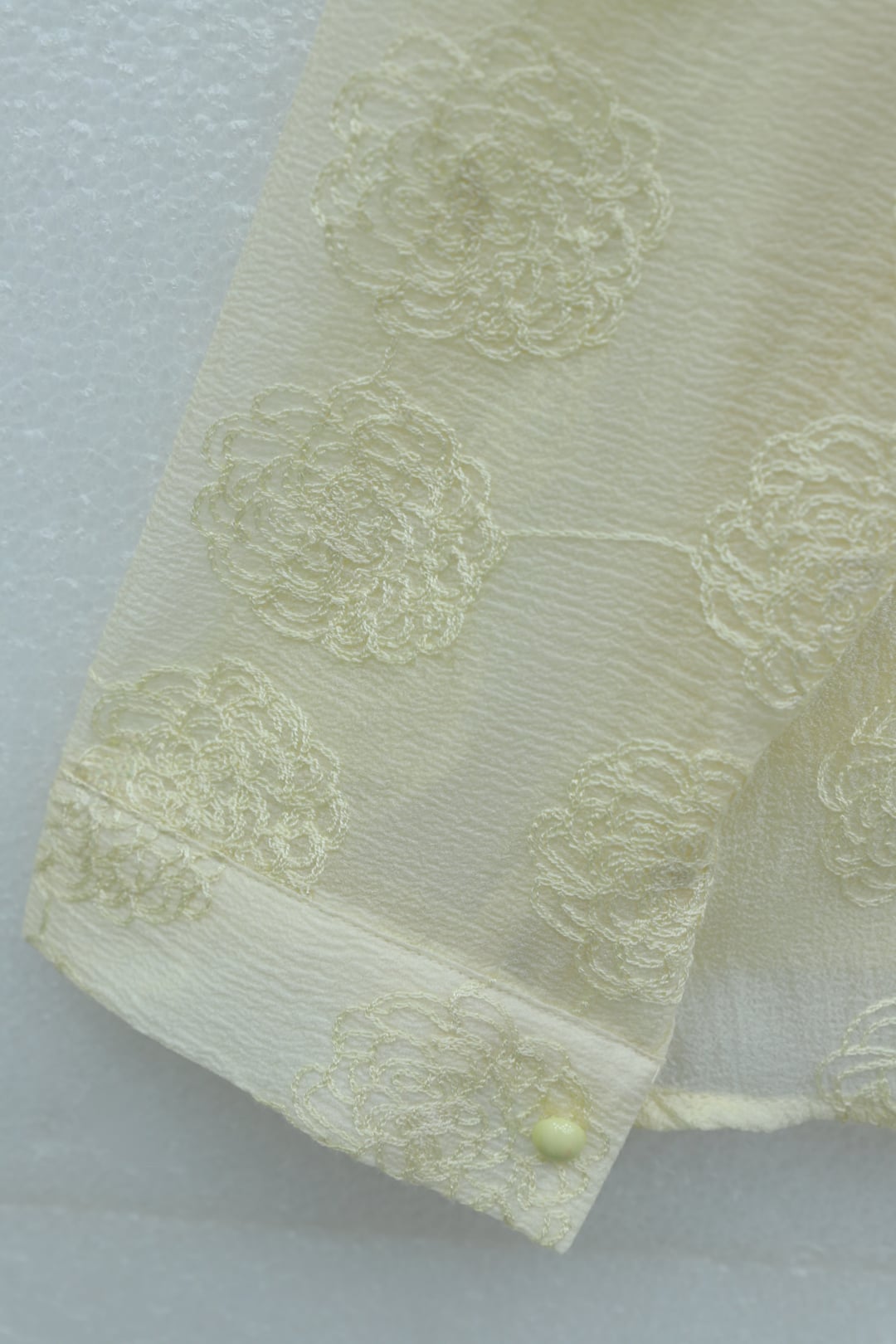 Lace Collar Patterned Jacquard Blouse - Beige - Podyumplus - by Peralane - photo 5